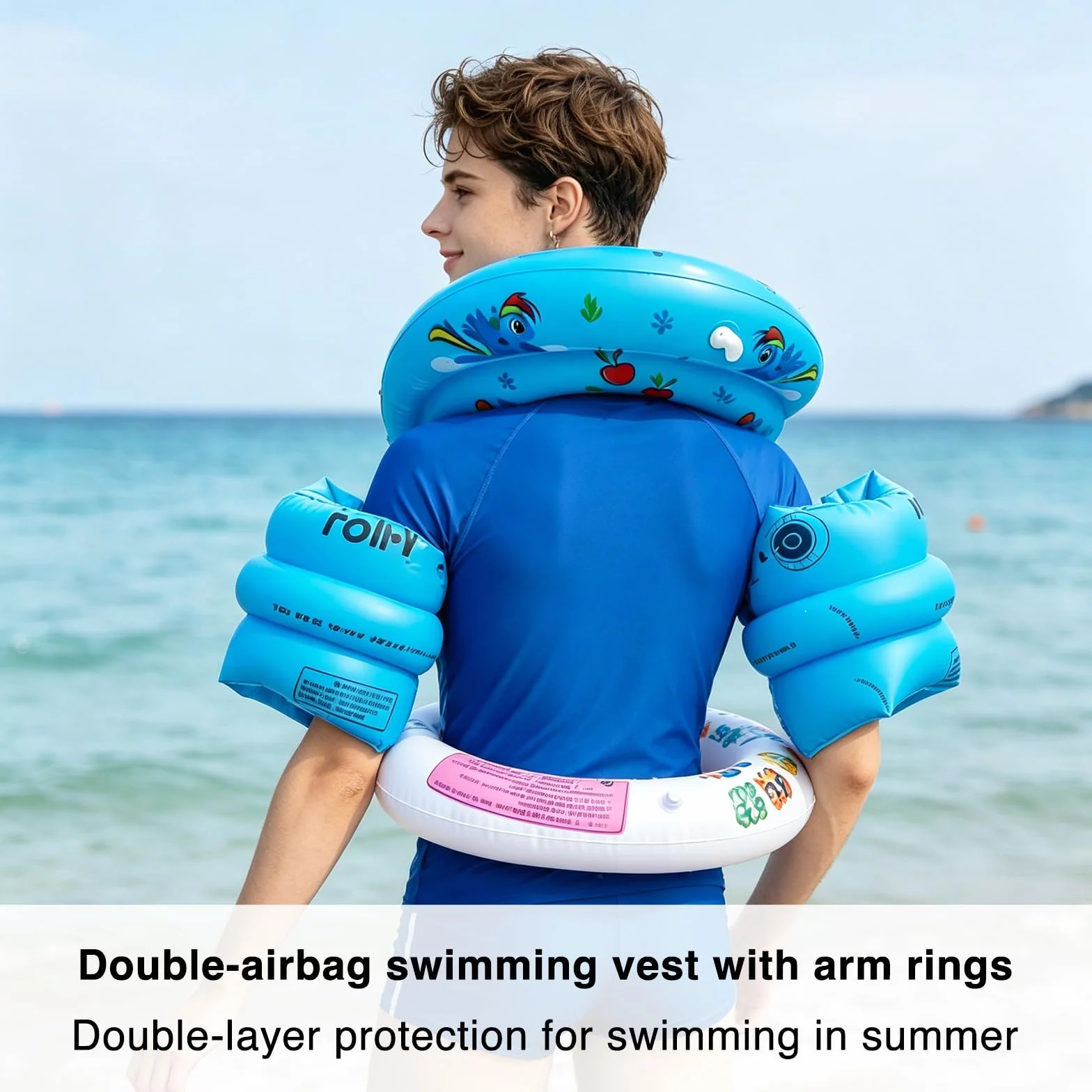 Schwimmjacke Es kann wie ein Rucksack am Körper getragen werden und eignet Sich zum Schwimmenlernen.