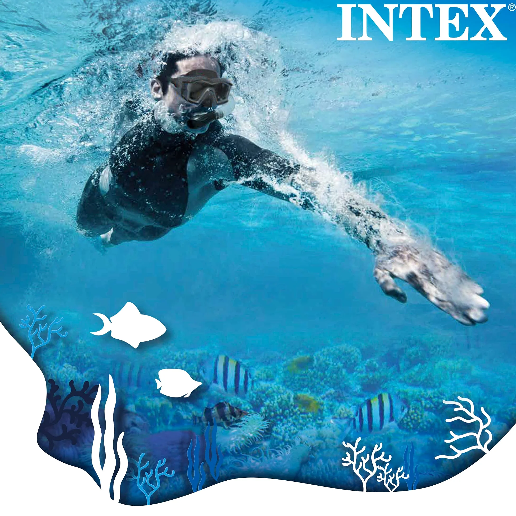 Intex 55657, Set para buceo Reef Rider Sports, Unisex niños, Multicolor, Talla 41-45