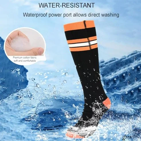 Calcetines calefactados, calentadores eléctricos recargables con control de aplicación, hasta 8 horas de calentamiento, ideales para hombres y mujeres, perfectos para actividades en clima frío como