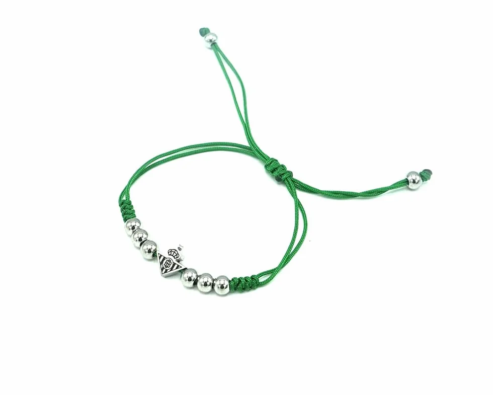 Pulsera Oficial Real Betis acero y macramé