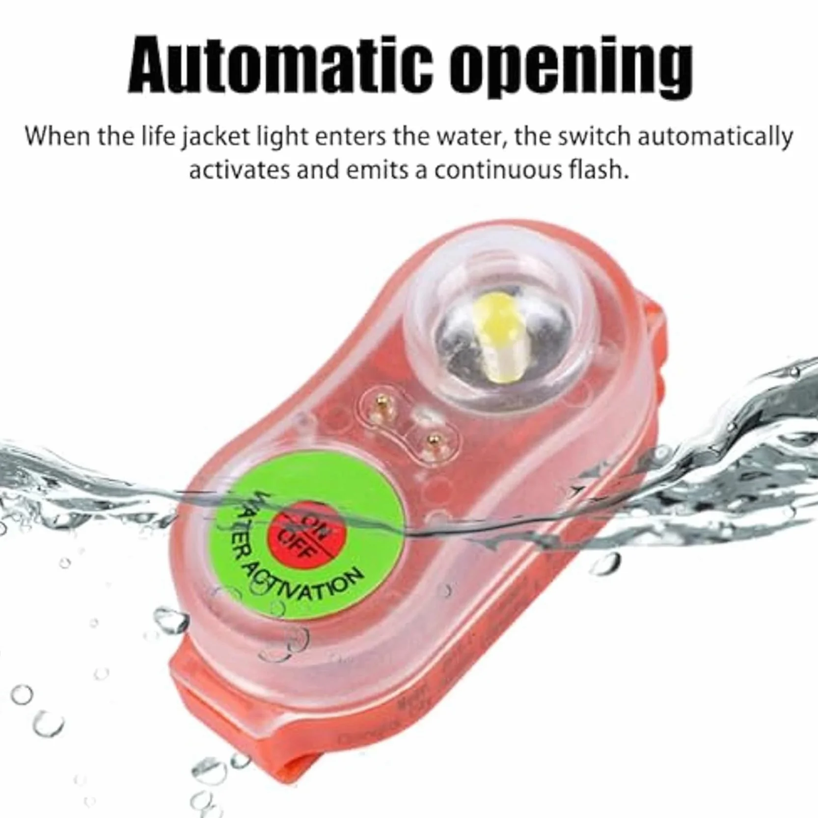 Chaleco de rescate (6 unidades, luz LED, chaleco de rescate Flash, para supervivencia de emergencia en agua