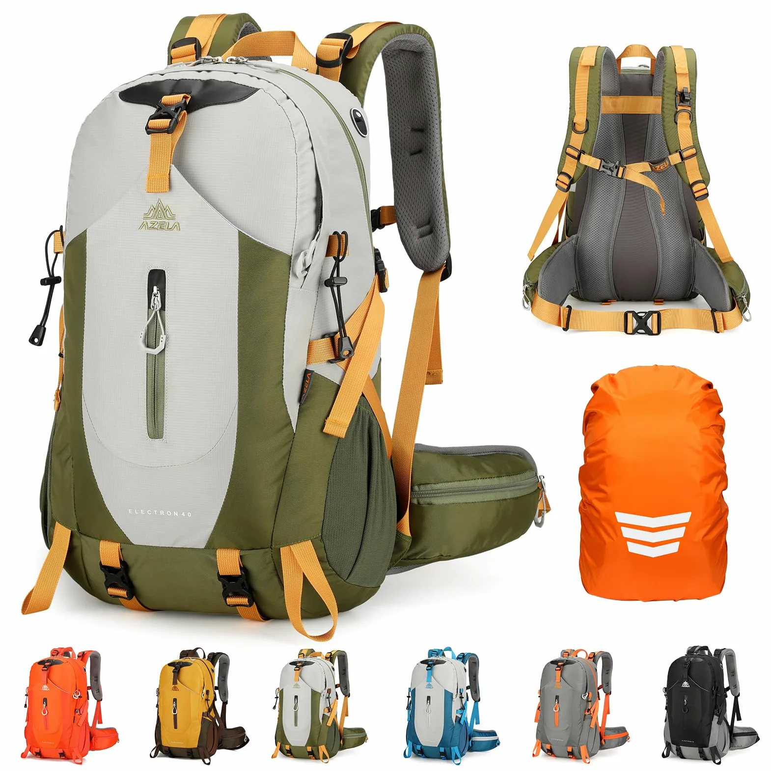Geila Mochila de senderismo de 40 L, mochila impermeable para acampar al aire libre, senderismo, ciclismo, senderismo