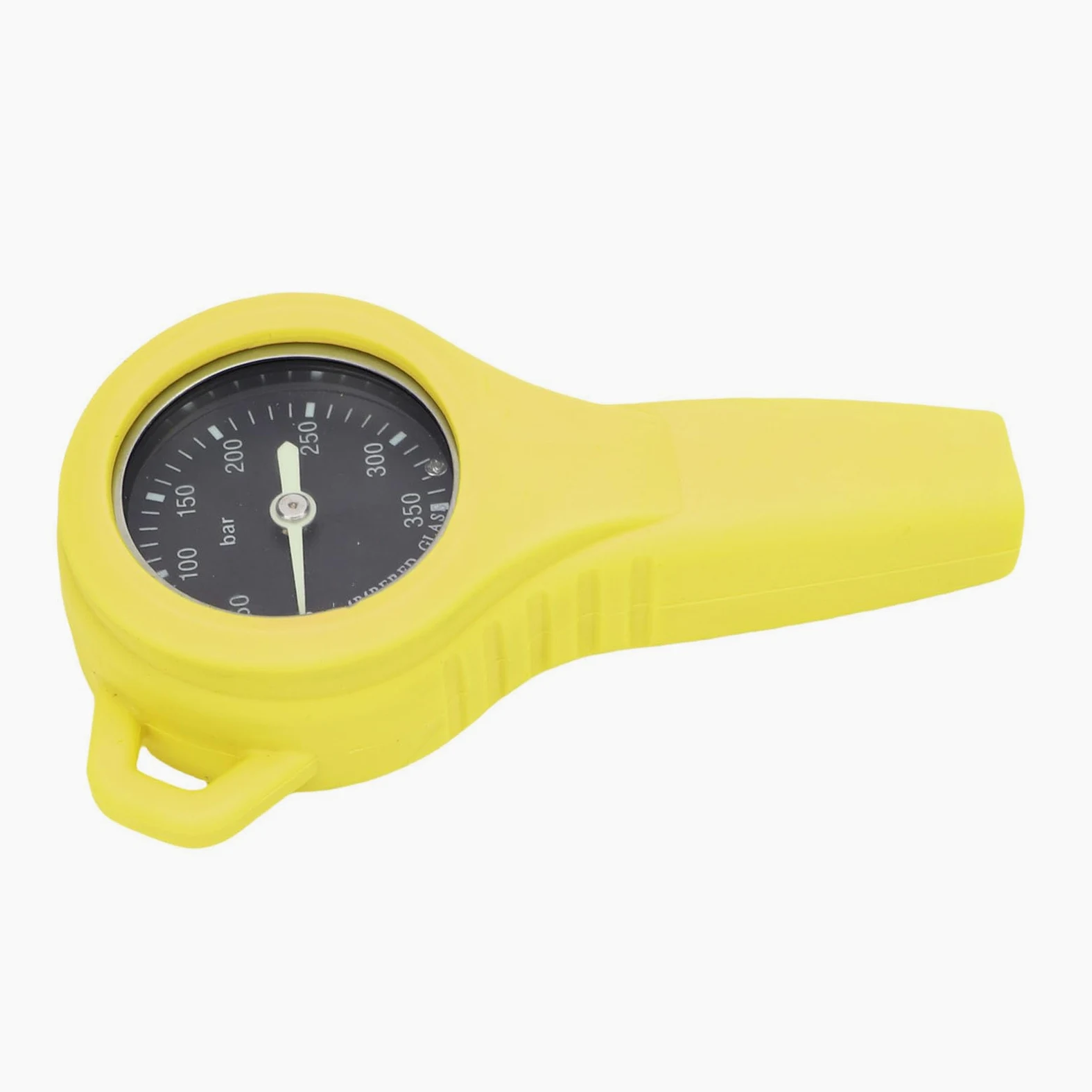 Medidor de Presión de Buceo de Metal Duradero |Medidor Luminoso BCD Compacto con Esfera Blanca y Negra, Herramienta de Prueba Sumergible Fácil de Transportar para Buceo (YELLOW)