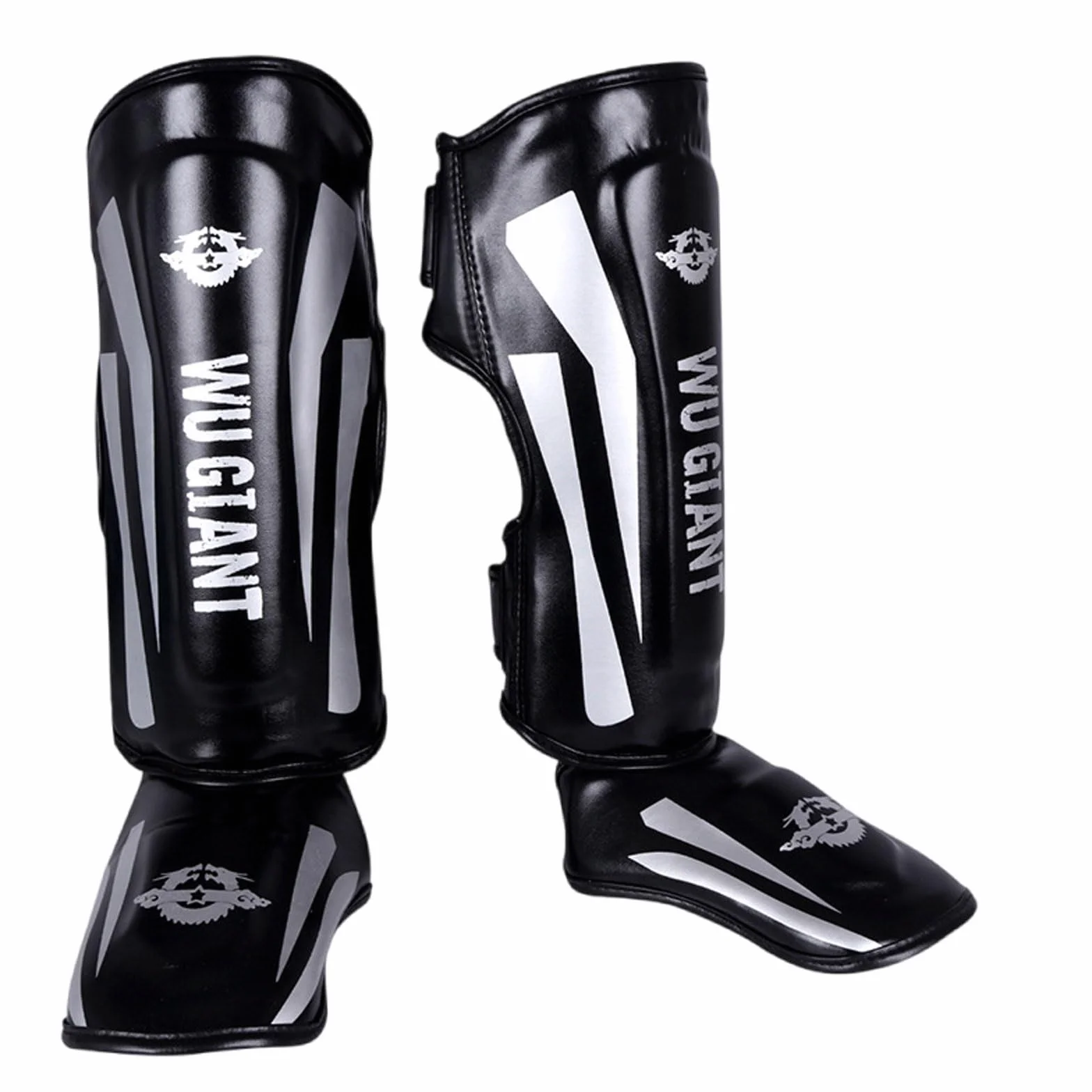Espinilleras Kick Boxing Protección, Shin Guards, Protectores de Pierna para Kickboxing, Acolchados, Unisex Adulto