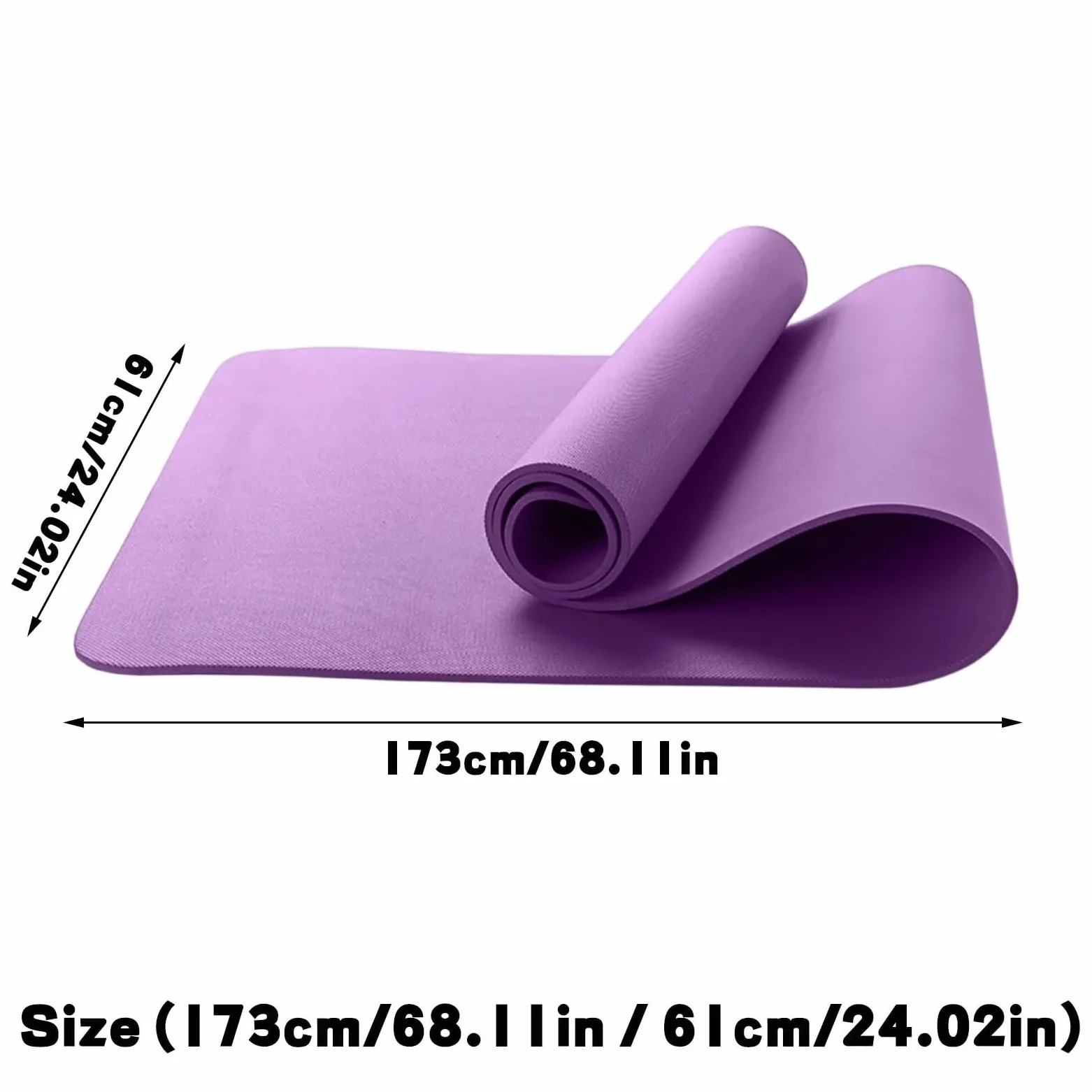 Tapete De Yoga Esterillas de Yoga for ejercicio, colchoneta deportiva for Fitness, antideslizante, for Pilates, gimnasia y equipos, goma, 1 ud