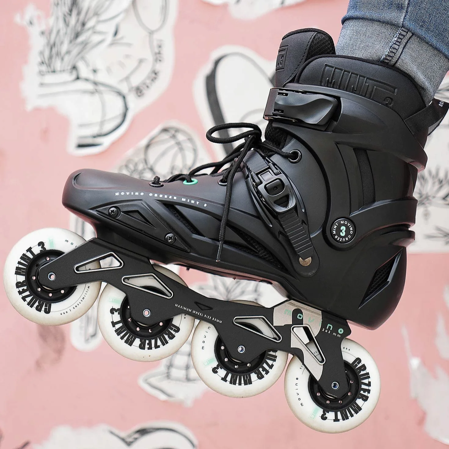 Movino Mint 3 Freeride Patines en Línea para Mujer y Hombres Patines en Línea Freestyle Urban Patines en Línea para Adultos Patines Urbanos Patines en Línea Patines para Mujeres Hombres Ruedas 80 mm