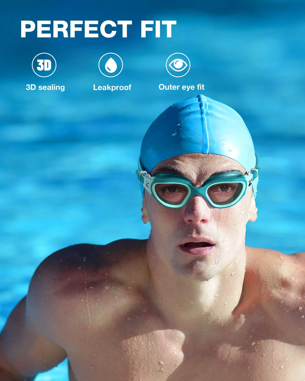 ZIONOR Gafas de natación G1 SE antivaho para adultos, hombres y mujeres