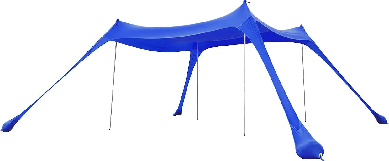 Semptec Strandzelt con protección UV UPF 50+, 4 Postes, 3 x 3 x 2 m, Lavable