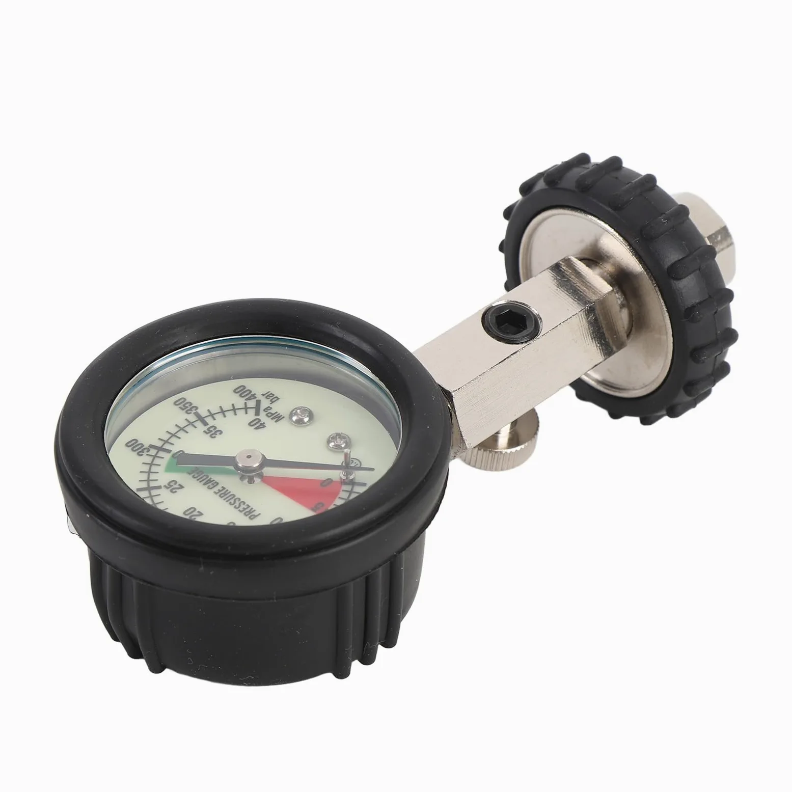 GOWENIC Manómetro de Buceo, Diseño Ligero de Alta Precisión para Seguridad de Buceo, Acero Inoxidable