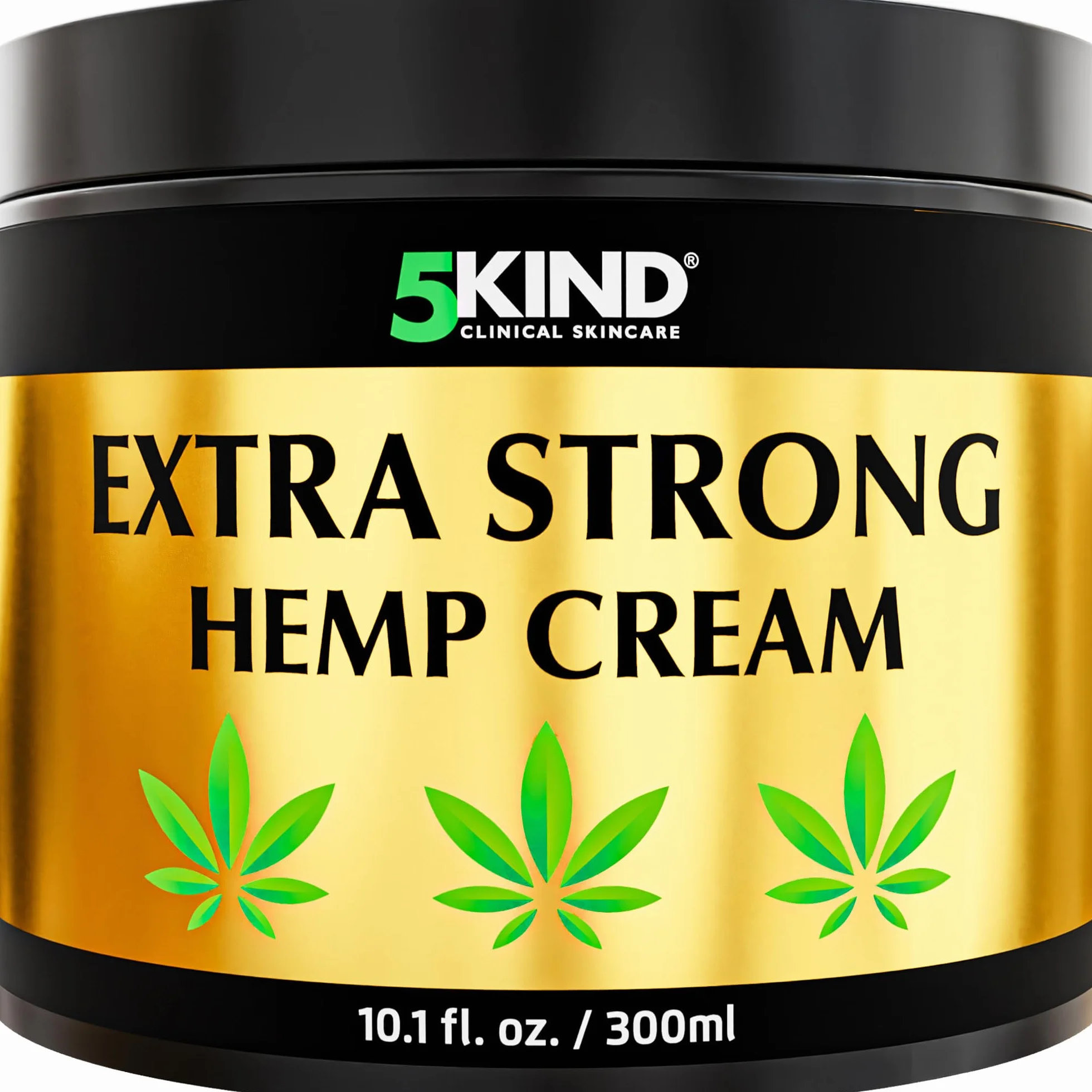 5kind Crema de cáñamo extra fuerte 300 ml - Crema de aceite de cañamo y árnica - Rica en extractos naturales