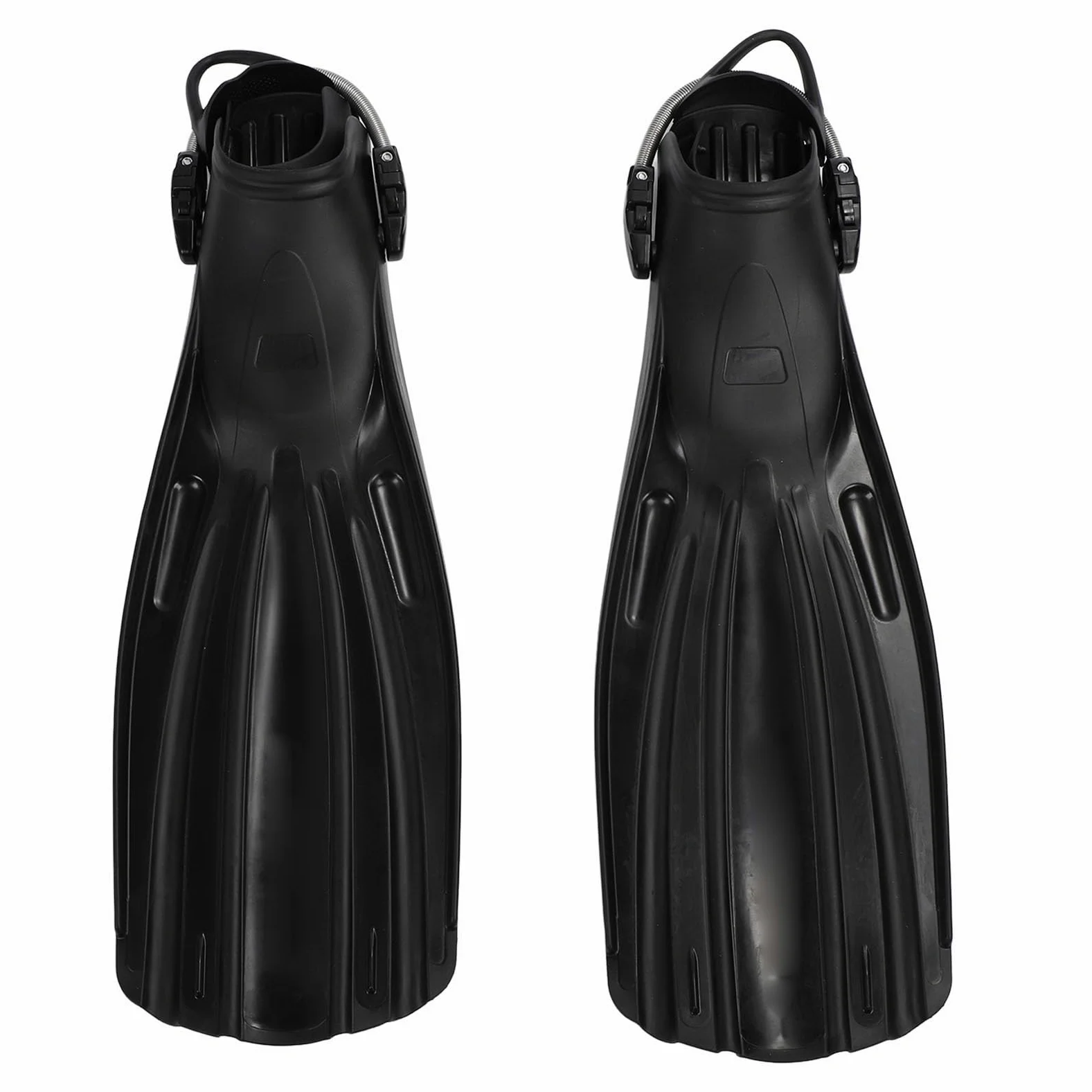 Aleta de pie de buceo Aleta de pie de snorkel Aletas de snorkel ajustables Diseño ergonómico para natación Apnea Negro 2 piezas