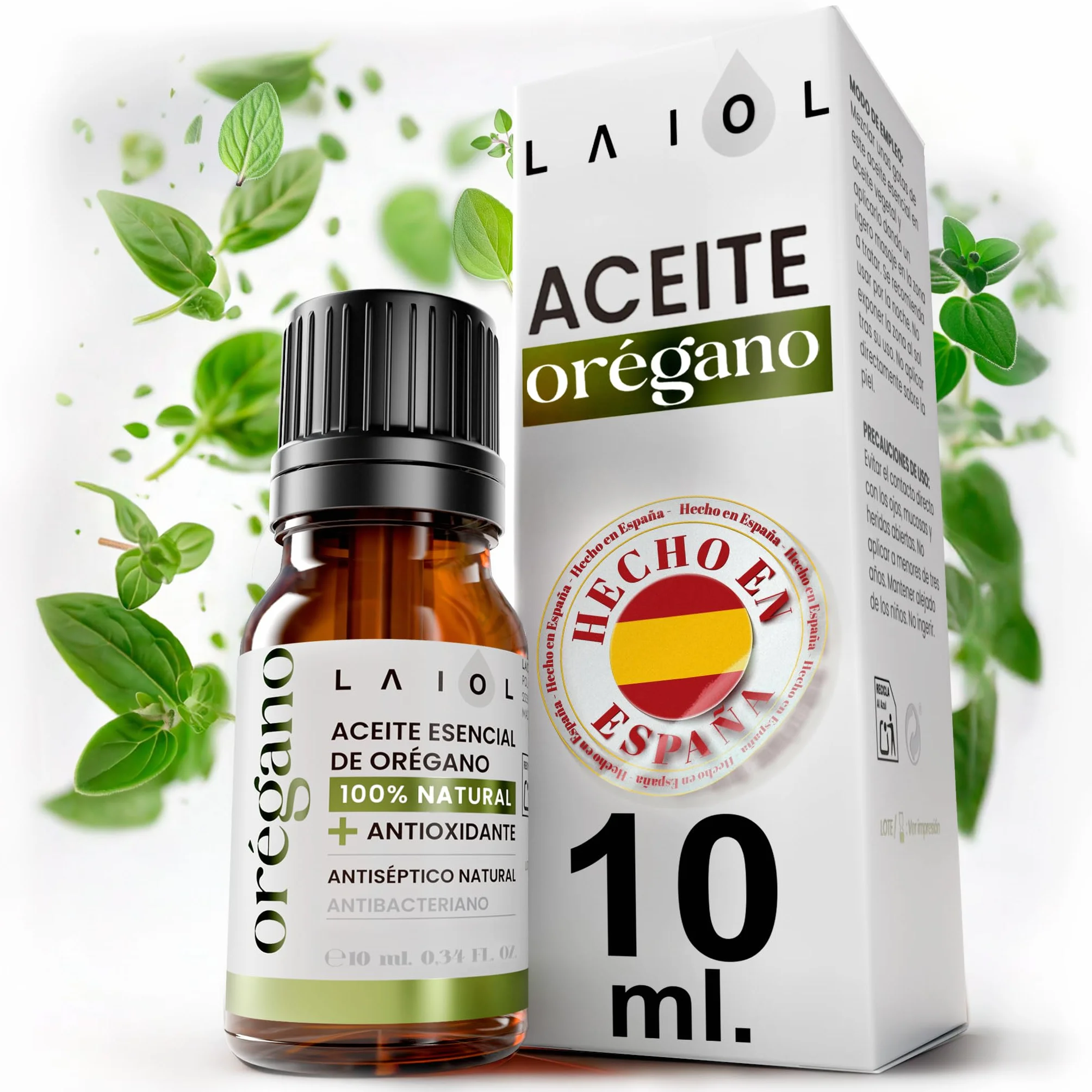 Aceite Esencial de Orégano Puro 10 ml 100% Natural con Carvacrol Orgánico