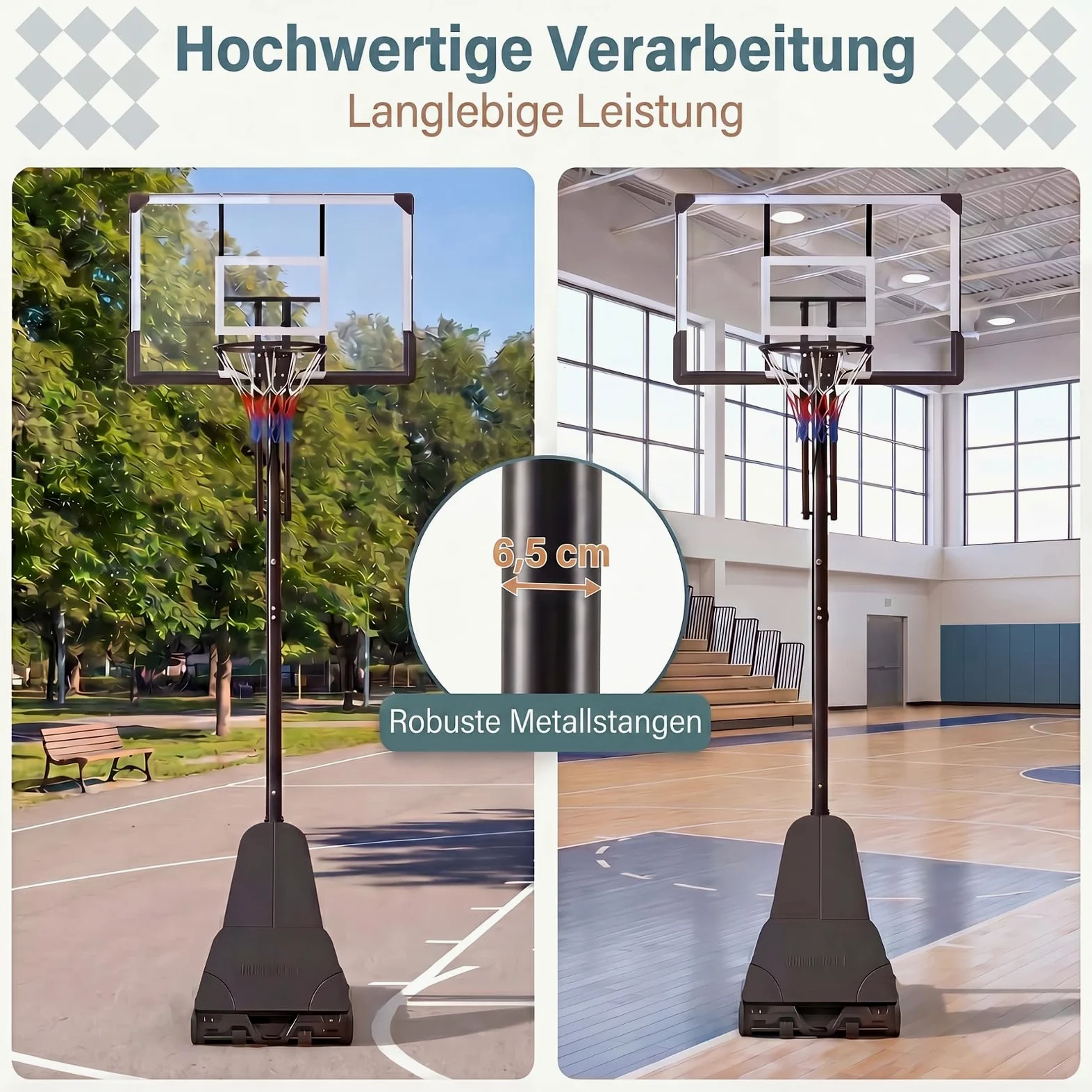 GYMAX Canasta de Baloncesto Portátil, Sistema de Aro de Baloncesto para Adultos con Altura Ajustable 245-305 cm, Base Rellenable, Reboteador de Balón y Ruedas, Uso Interior Exterior
