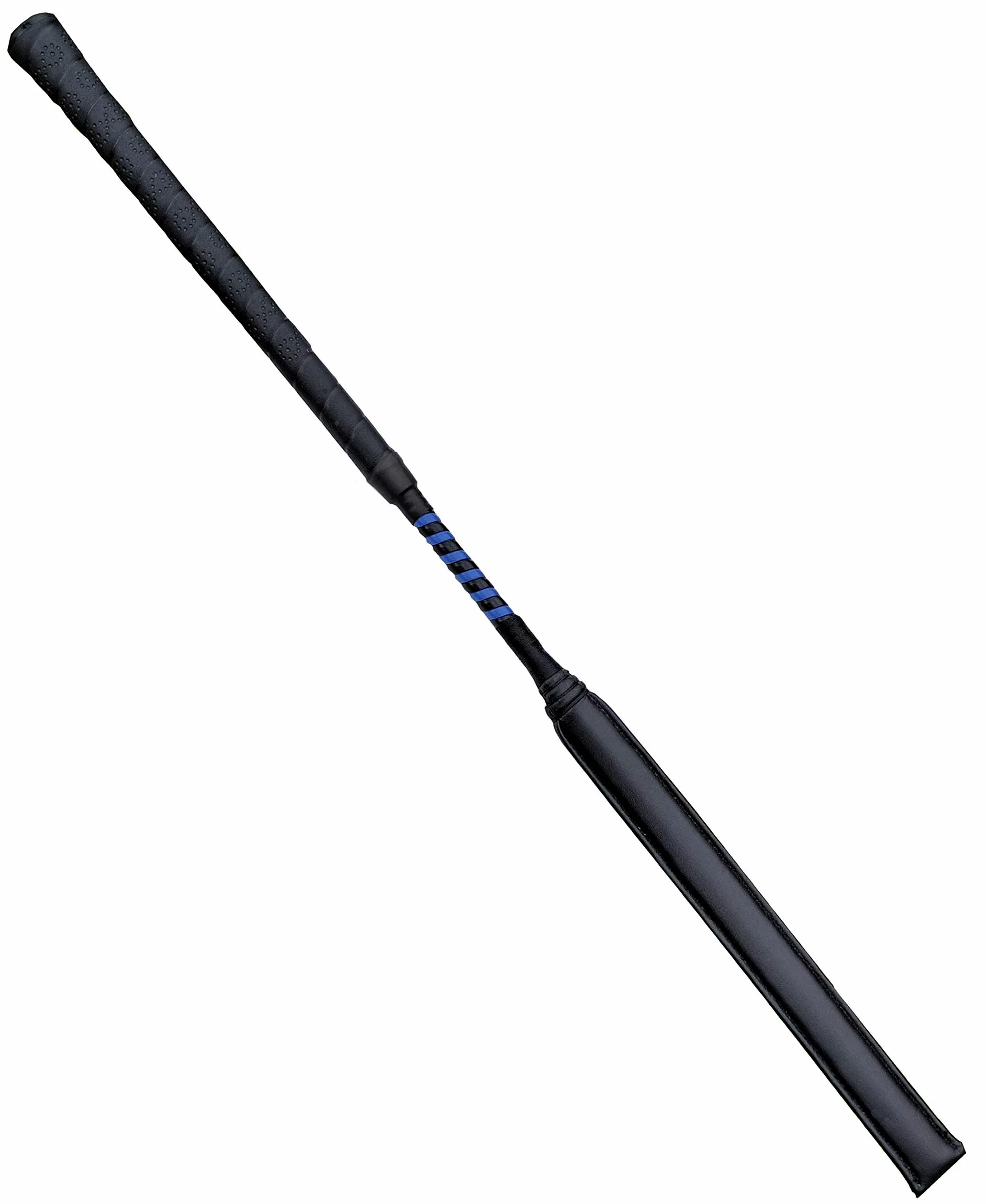 Fusta acolchada para caballos de carreras, ejercicios, eventos, cross country, equitación, bate de salto, equitación, equitación, negro y azul, 68 cm