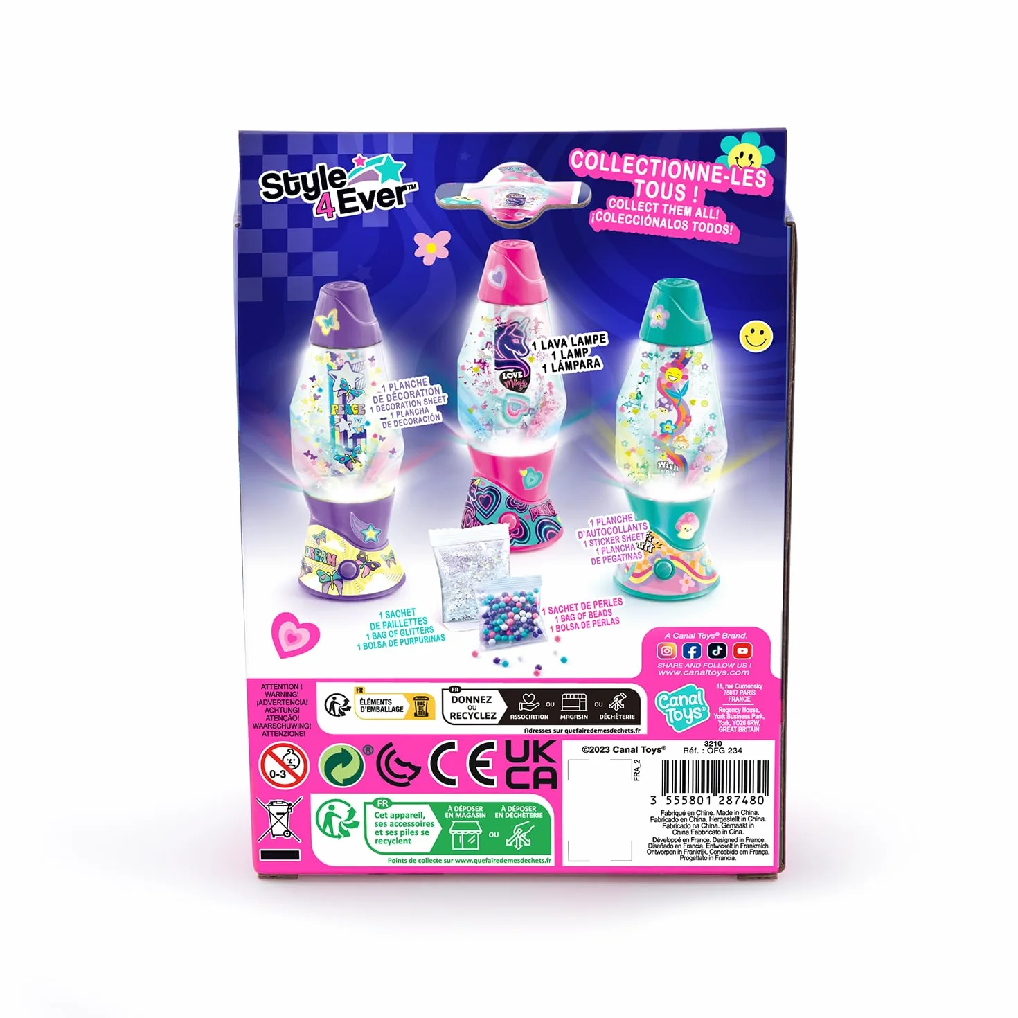 Canal Toys Style 4Ever Mini Lámpara de Lava con Decoraciones Brillantes