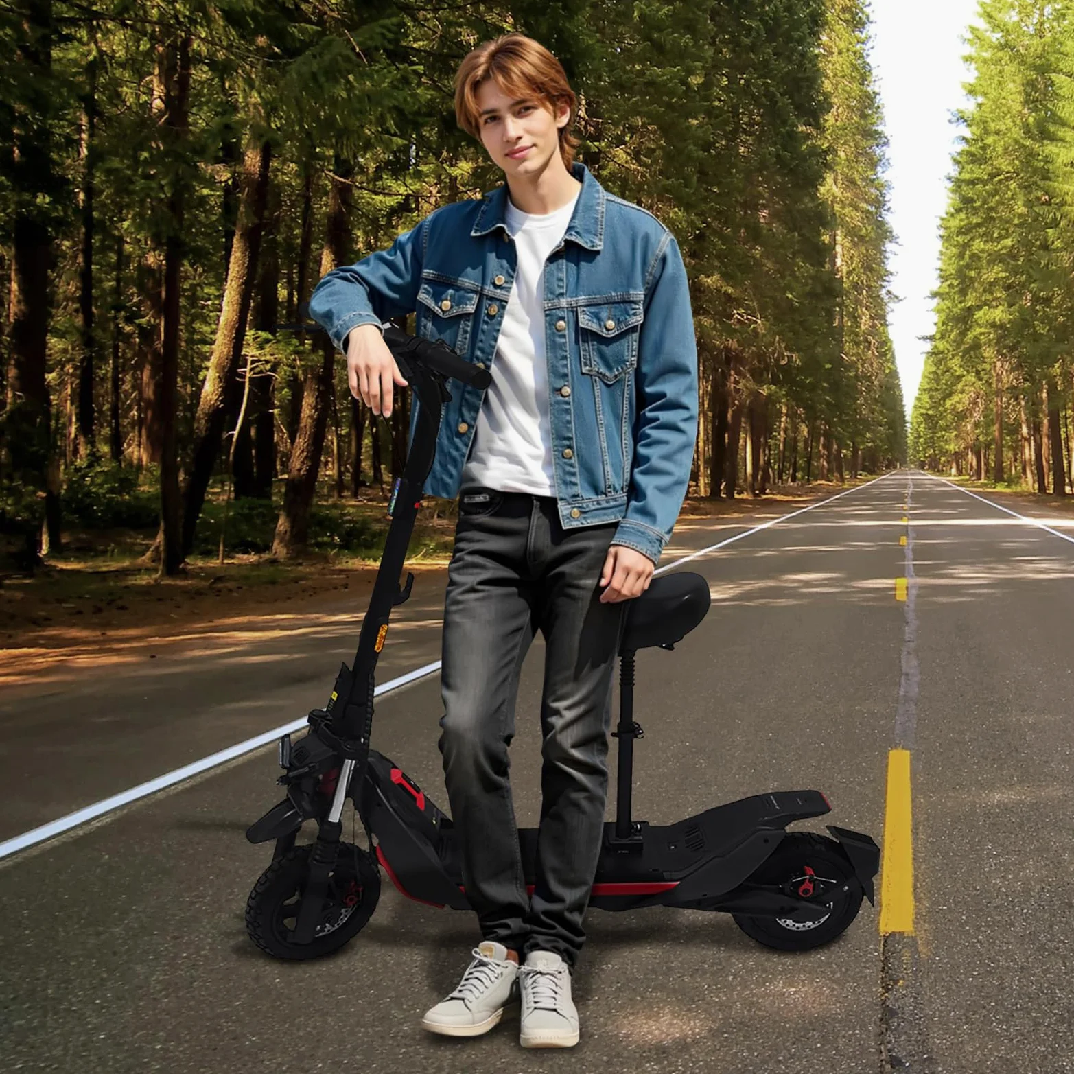 Asiento de Scooter eléctrico, Accesorio de Repuesto con amortiguación Ajustable para Segway Ninebot ZT3Pro
