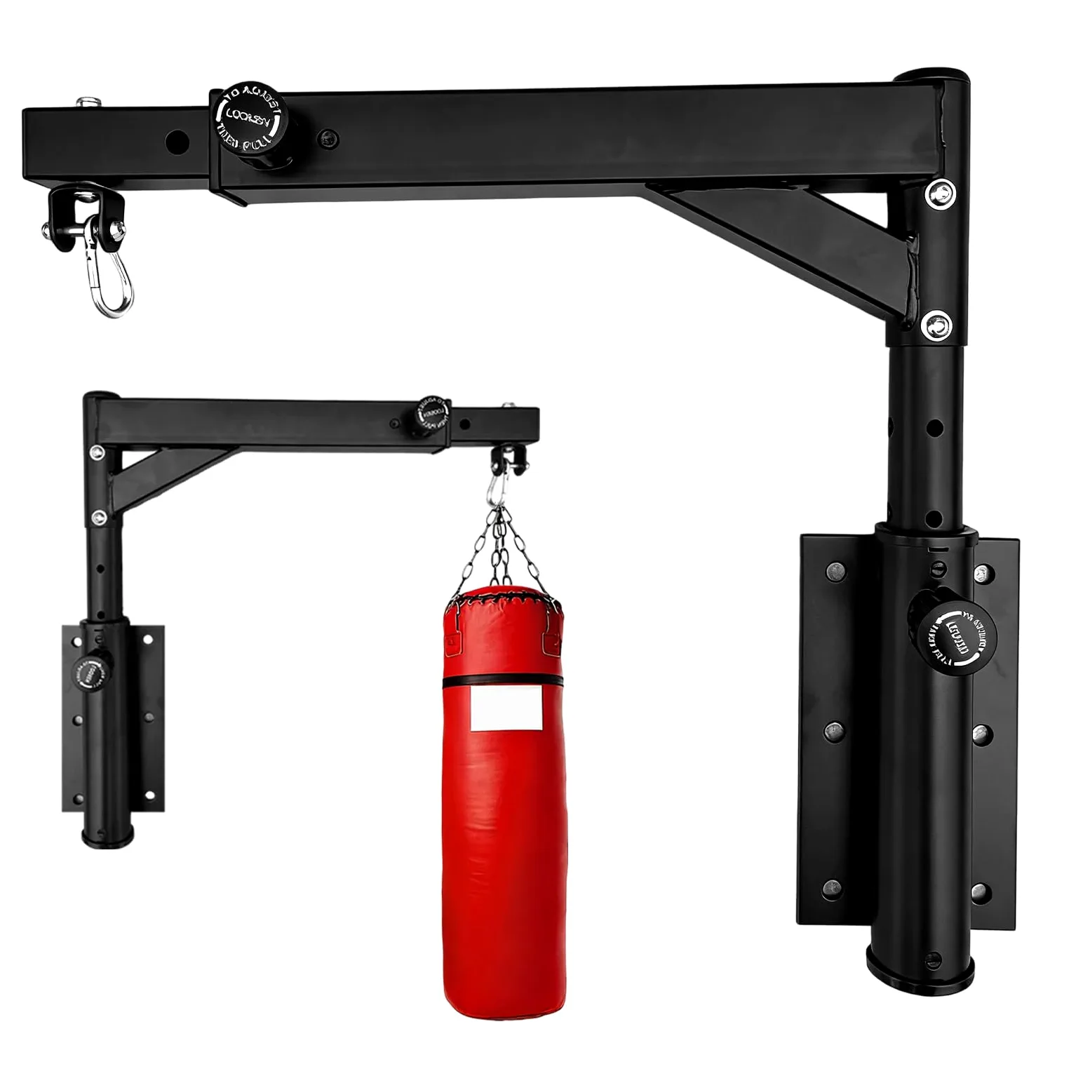 Soporte de Pared para Saco de Boxeo Ajustable con Rotación Silenciosa 360°, hasta 250 kg