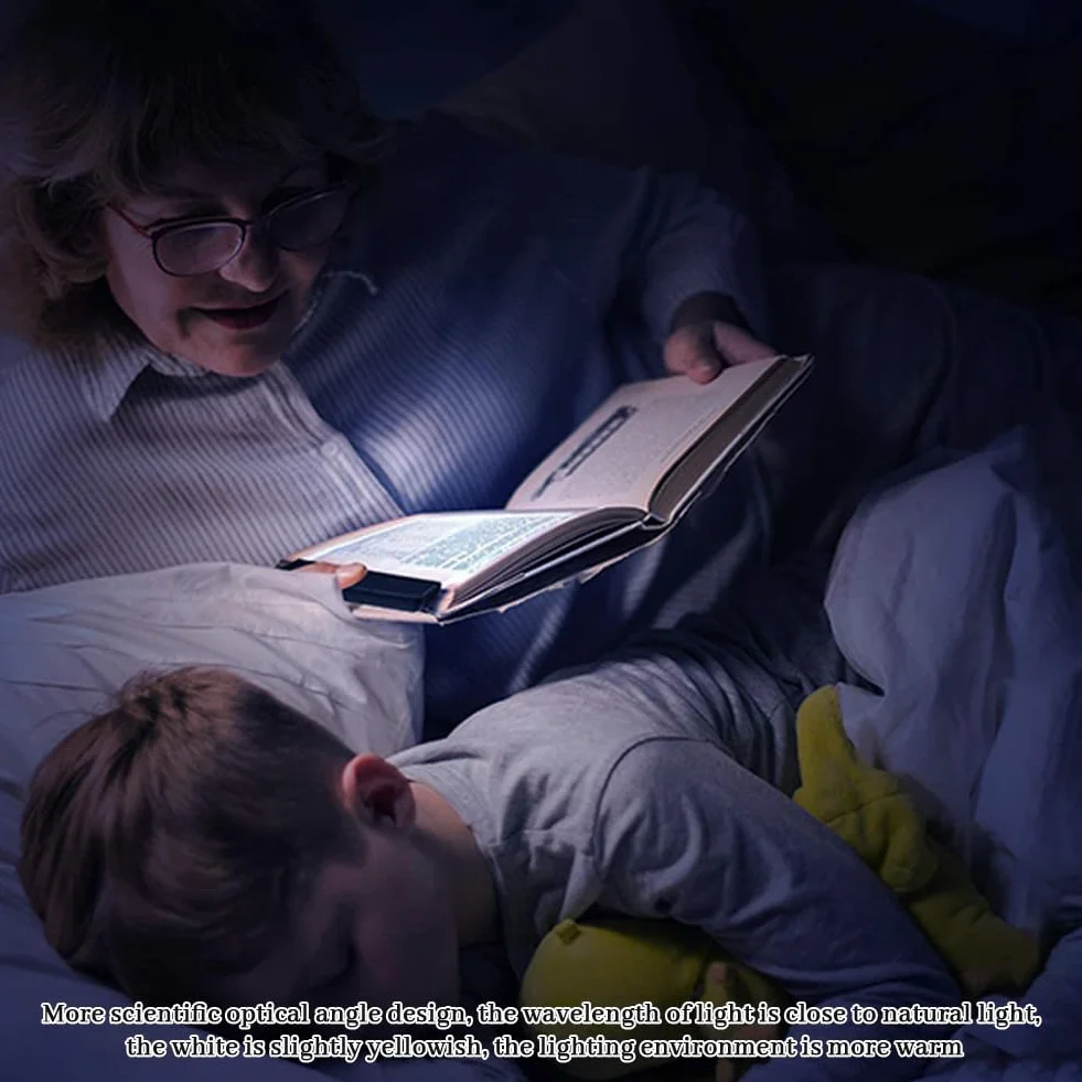 Luces Planas LED para Libros, Lámpara de Lectura de Panel Protección Ojos