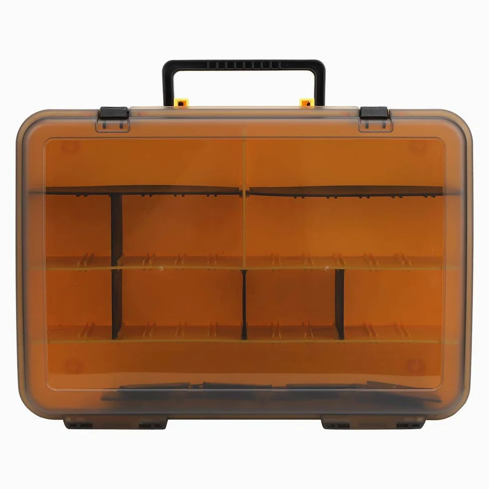 Organizador De Caja De Aparejos De Pesca Impermeable, Cajas De Aparejos Con Divisores, Caja De Aparejos Para Pesca, Maleta De Señuelo De Una Sola Capa, Caja De Almacenamiento De Plástico, Gabinete De