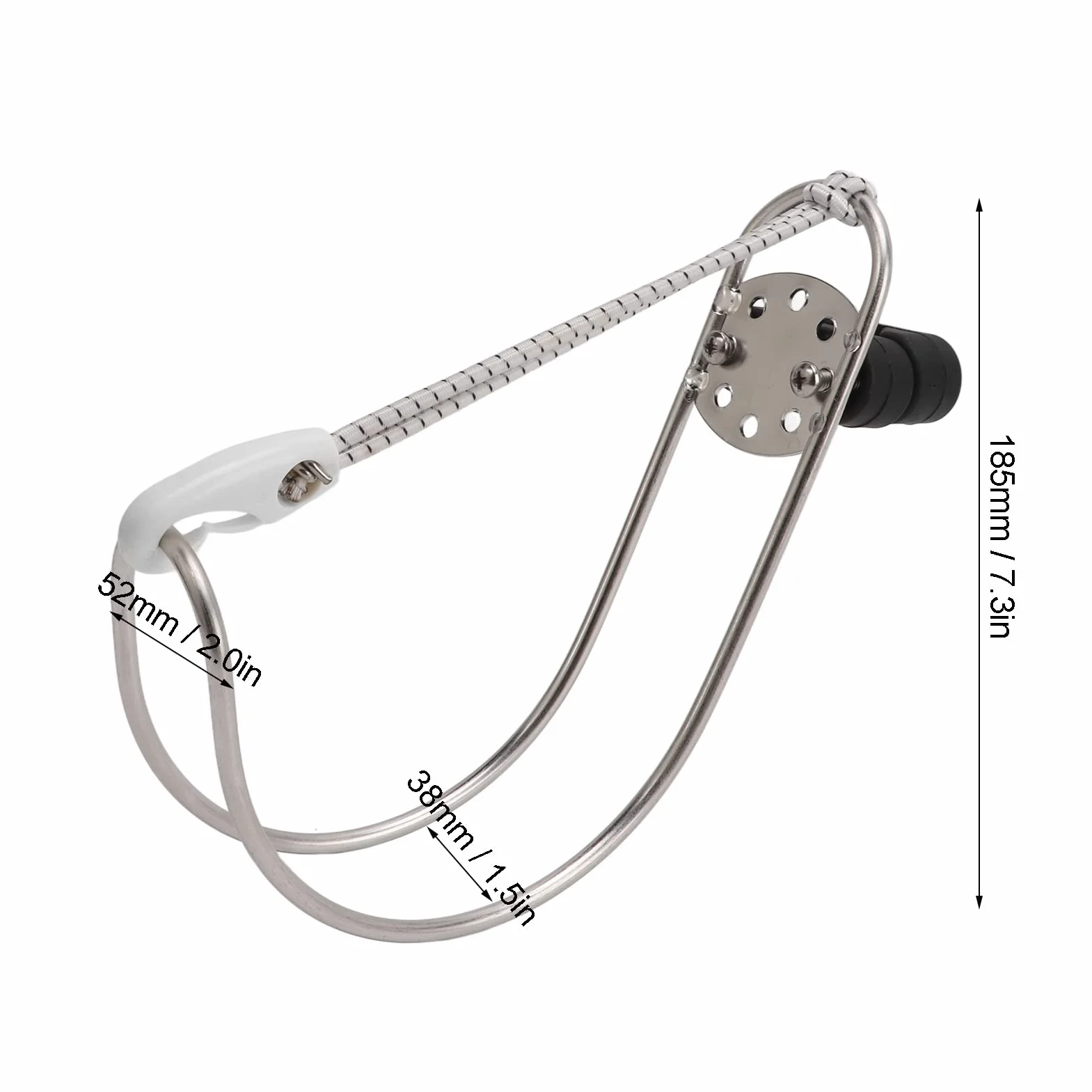 Soporte de Herradura Salvavidas Soporte de Anillo de Vida Metálico para Pulido Facial con Cualquier Ajuste de ángulo Soporte de Aro Salvavidas para Barco