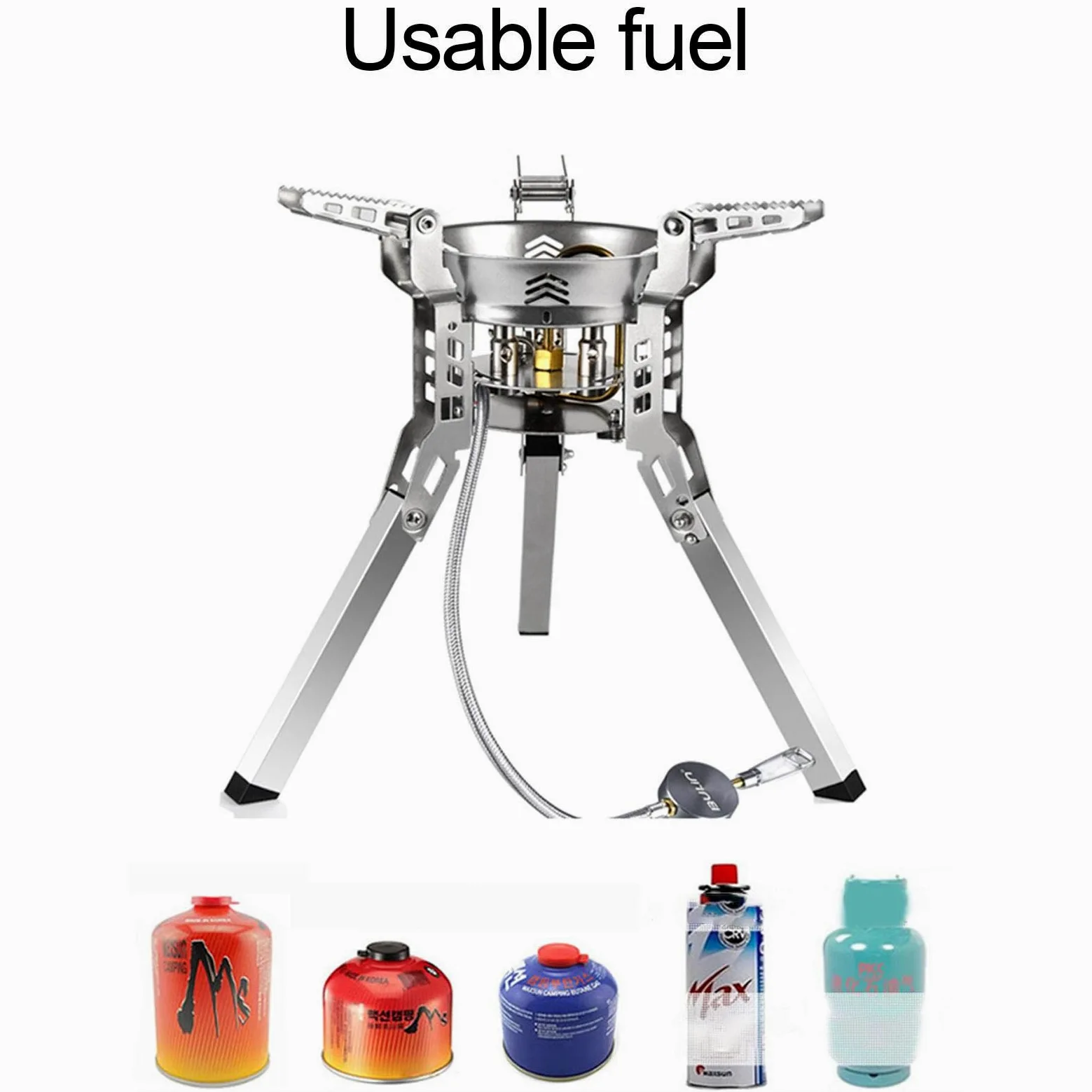 - Hornillo de camping - Quemador de cocina de alto rendimiento de 6800 W con encendido piezoeléctrico y bolsa de transporte - Hornillo portátil de camping con ajuste de potencia de fuego multinivel | con encendido piezoeléctrico y bolsa de transporte - Ho
