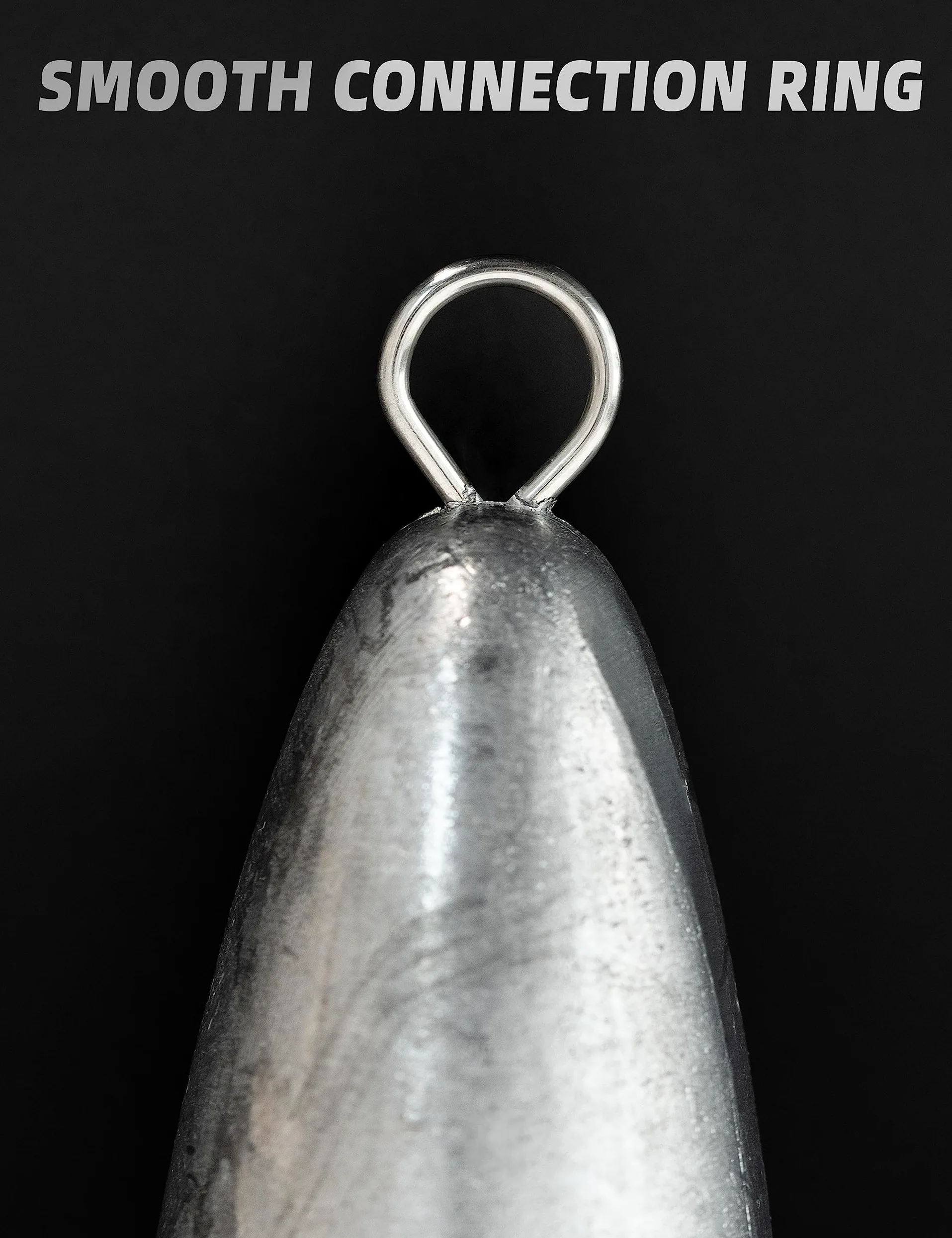 BLUEWING Plomador de torpedo a través de alambre para pesca, plomos, bala de agua salada, plomos, plomos, doble anillo, de alambre de una pieza, peso de 56.7 g-1,360.8 g