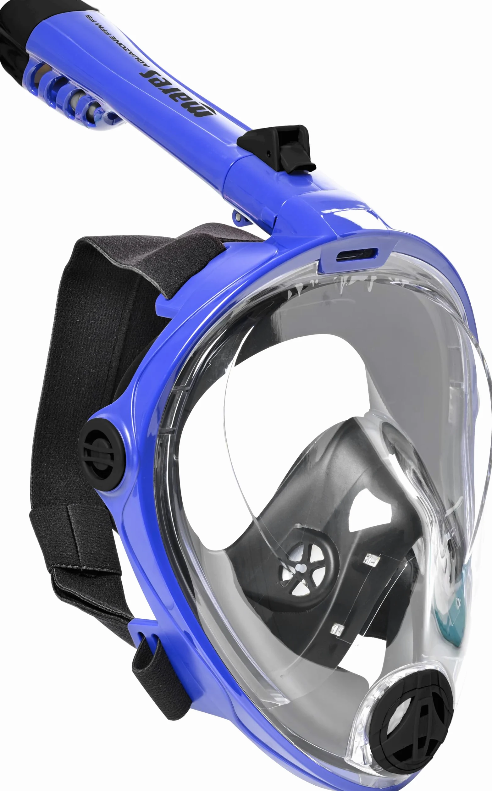 Mares Aquazone Full Face Mask - Masque Intégral Snorkeling Adulte, Jupe Silicone, Tuba Repliable, 3 Tailles