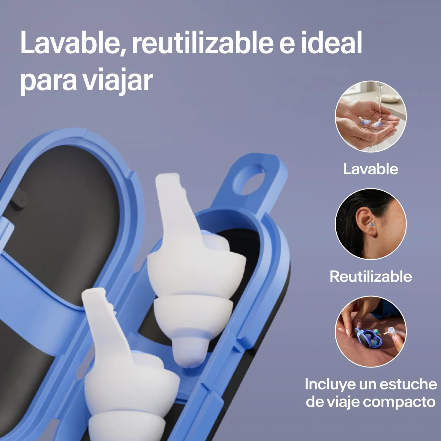 Alpine SleepDeep Tapones de Oídos para Dormir M/L Gel Supresor de Ruido Antiruido 3D