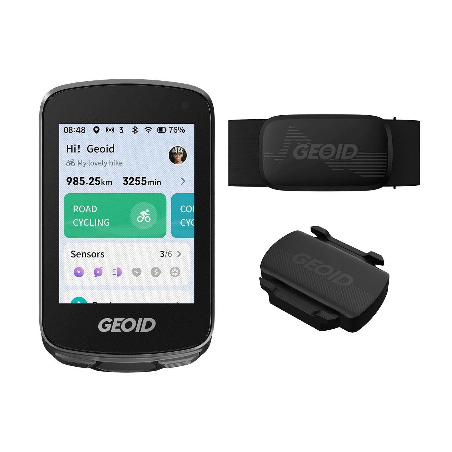 Pack ciclocomputador GEOID CC700 Pro + Soportes CS600 + HS500 Combo CyclingGPS