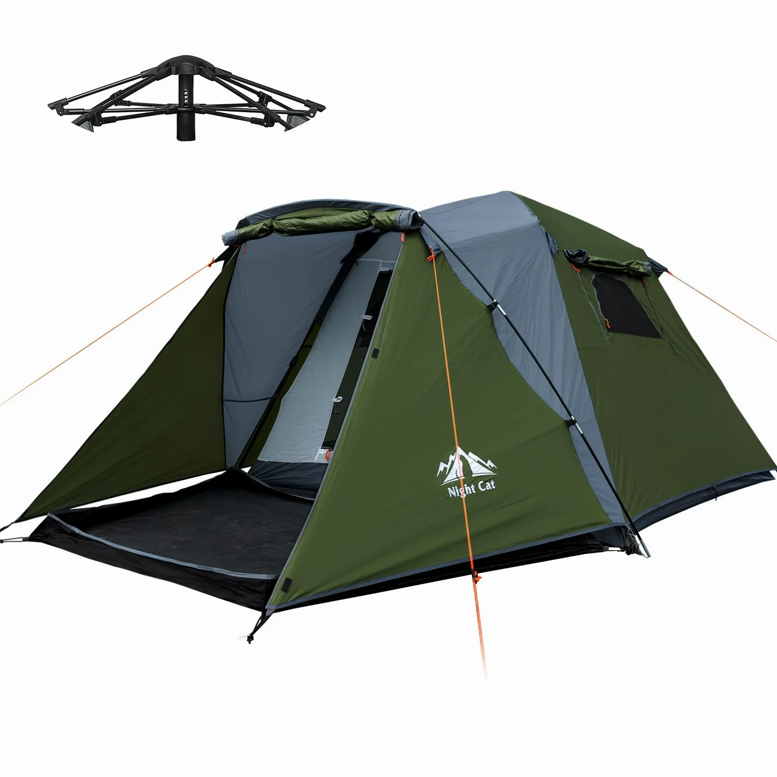 Night Cat Tienda de Campaña Impermeable 3 4 Persona Instant Vacaciones de Fácil Configuración Carpa para Caminatas al Aire Libre