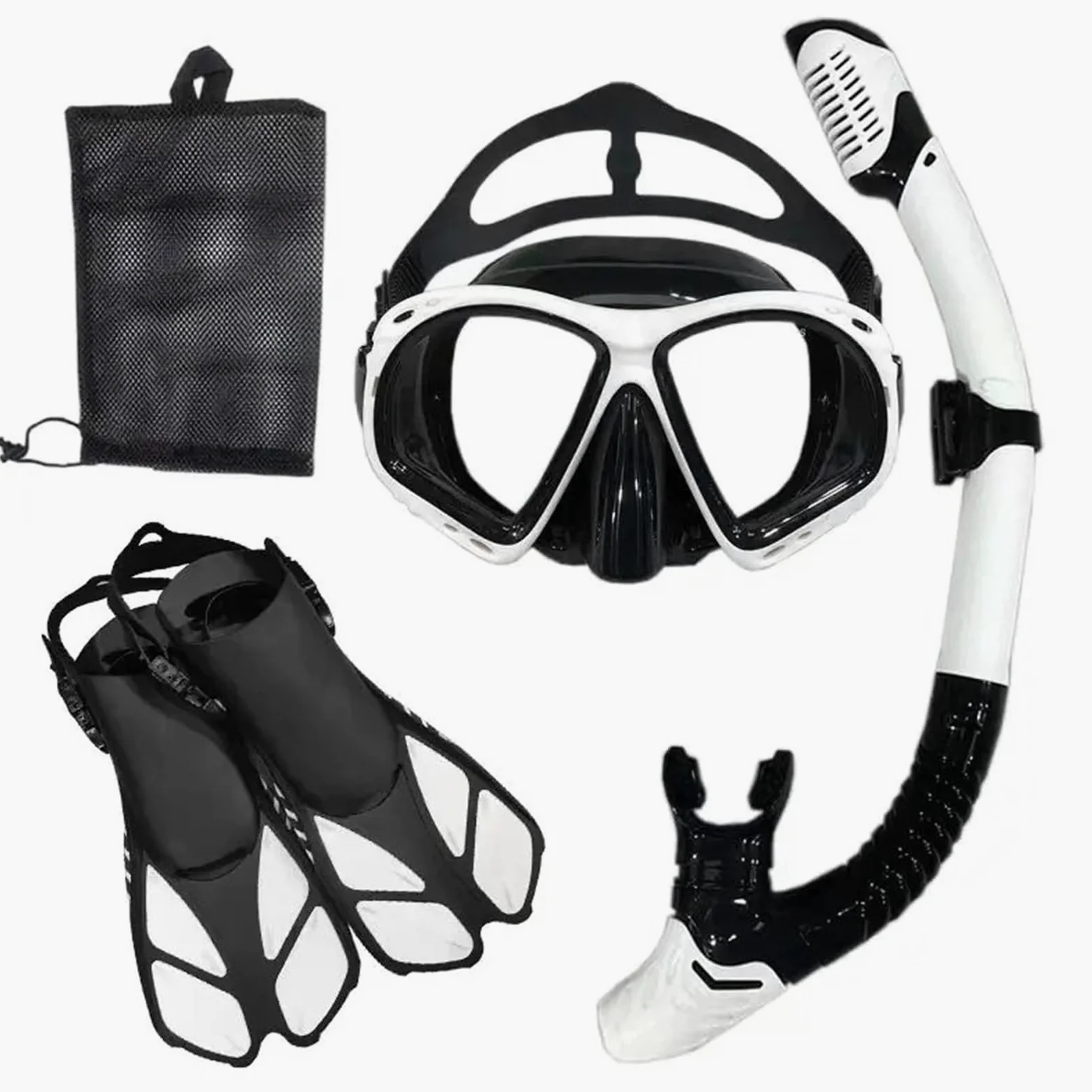 Máscara de Snorkel Buceo Máscara de Buceo y Gafas de Buceo con Tubo de respiración, Conjunto de Tubo de natación para Adultos Unisex