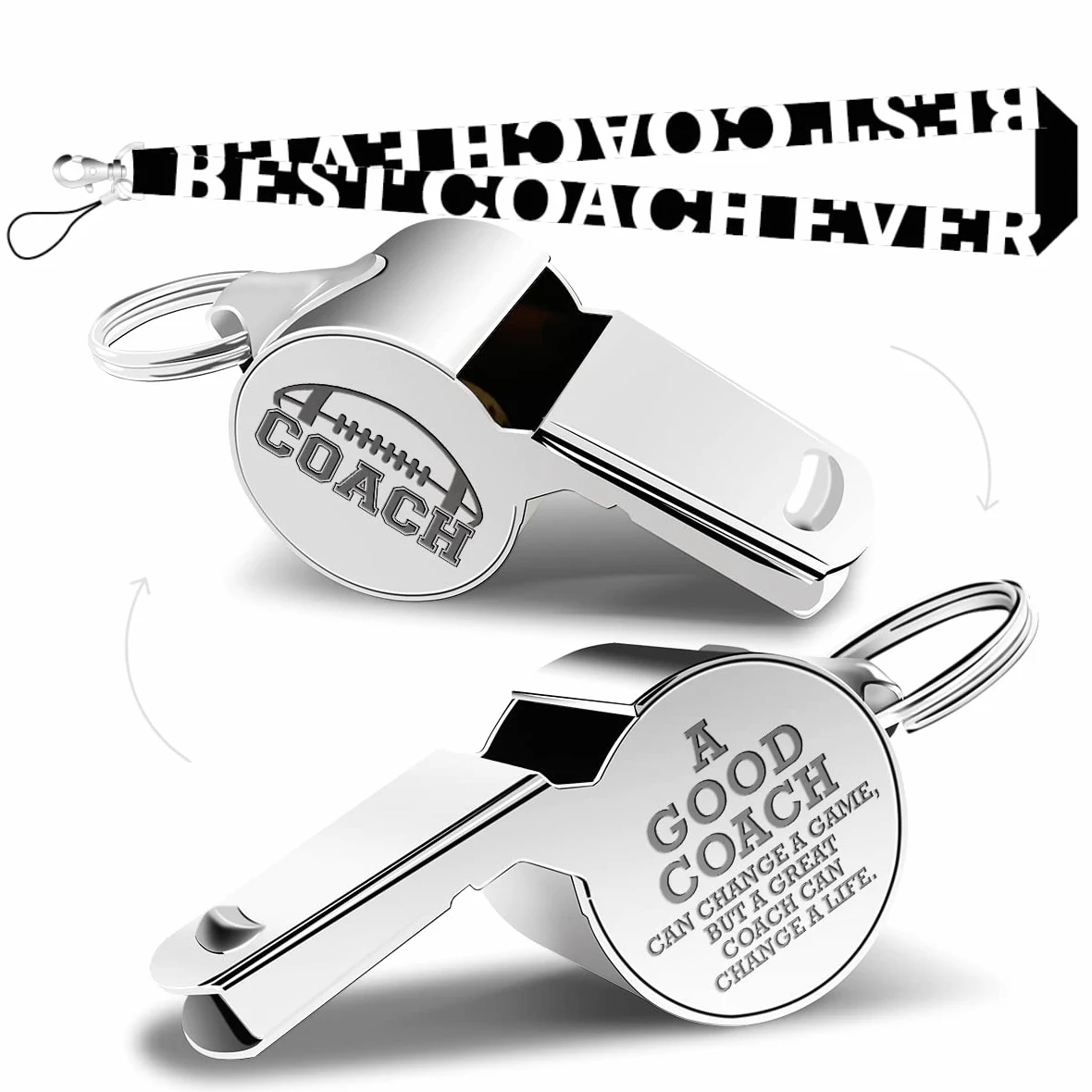 fkovcdy Silbato de regalo para silbato entrenador, árbitro, salvavidas, silbato fuerte para hombres y mujeres, oficiales, silbato deportivo.