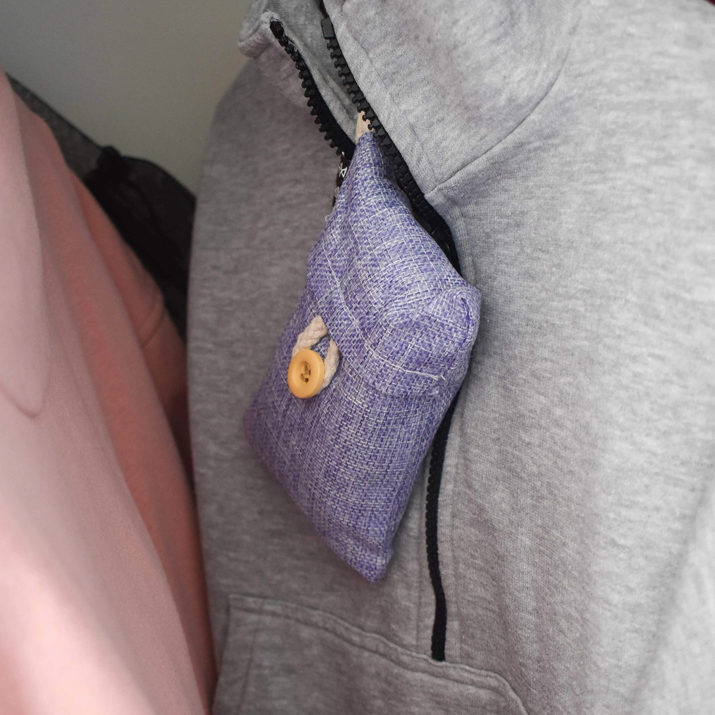 TRIXES Bolsas Purificadoras de Lino Carbón de Bambú para Armario Absorben Olores