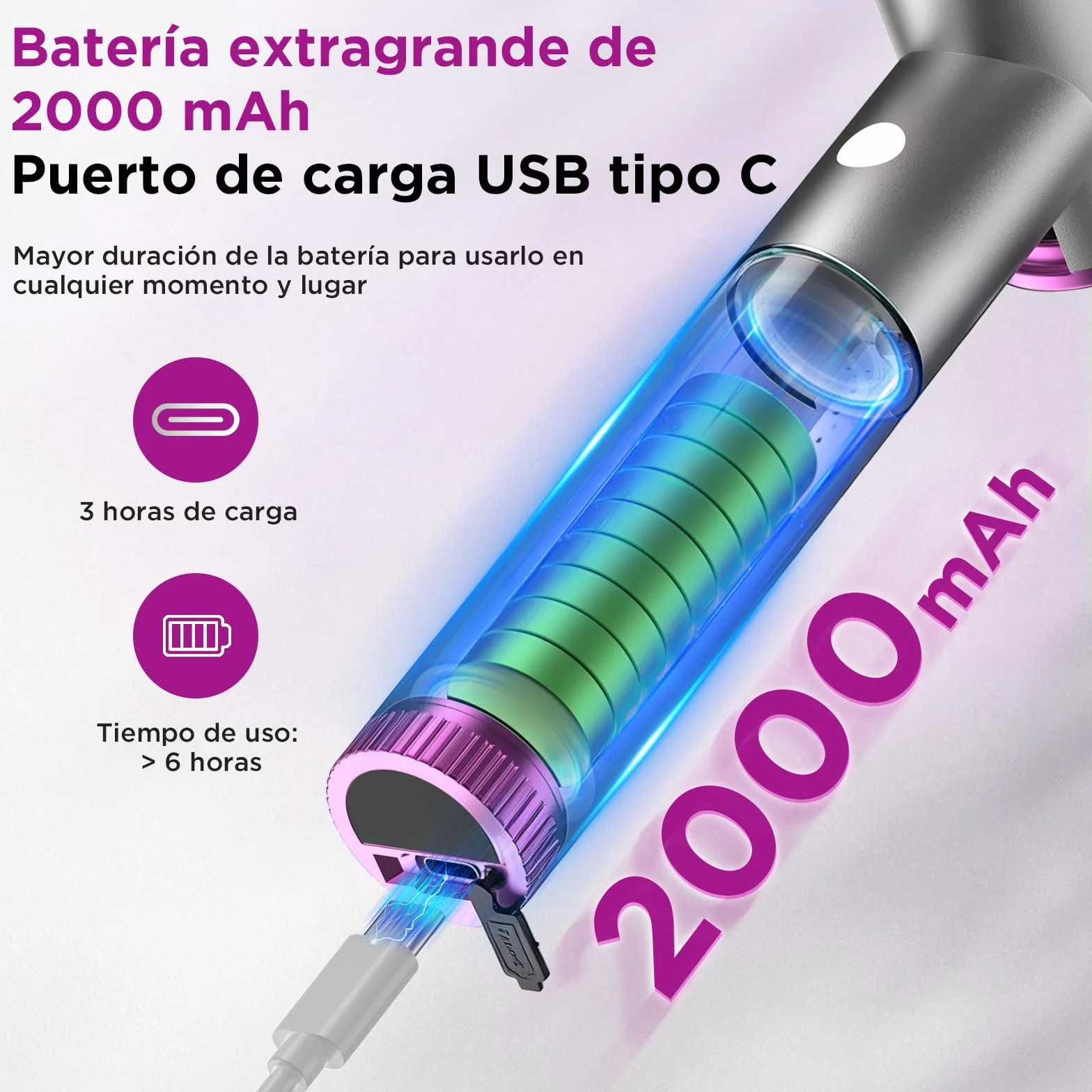 Lima Electrica Pies Durezas Aluminio Premium Callos Eliminar Cabezal Nano-Vidrio Reutilizable 2000mAh Recargable
