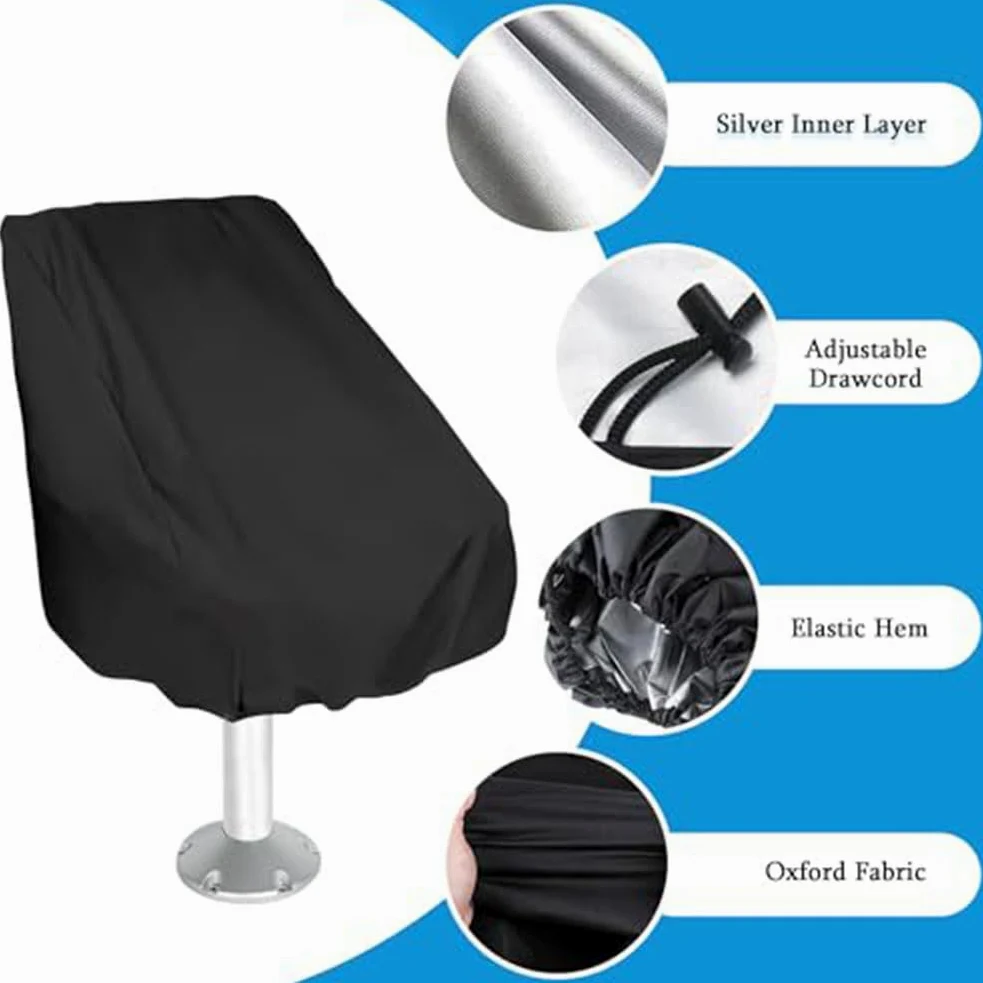 2pcs Fundas para el Asiento del capitán de Barco,Compatible con Nautique Ski Nautique 200 2019–2025, Funda Protectora
