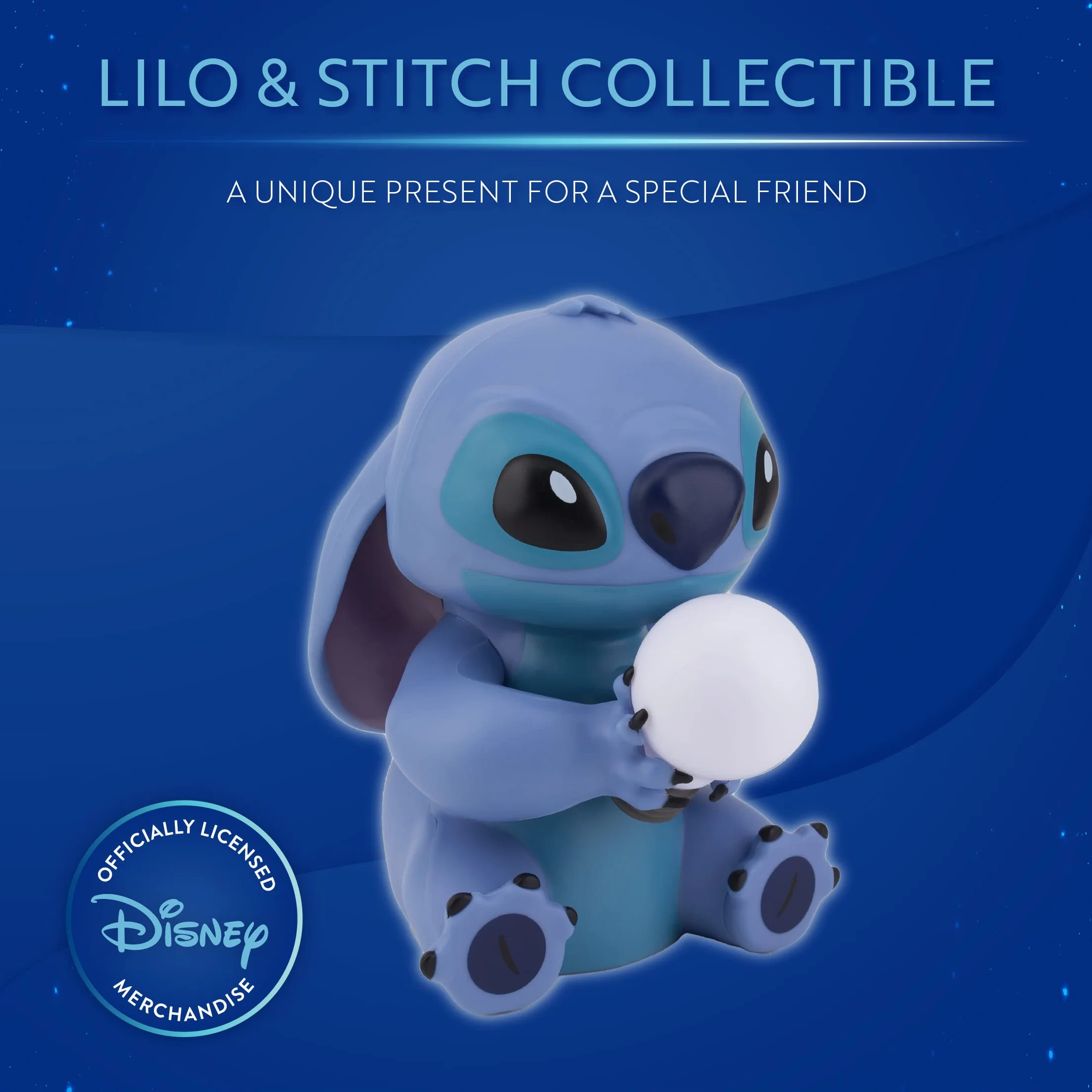 Lámpara Stitch Lilo & Stitch Oficial Disney Luz de Noche Decorativa Mesita