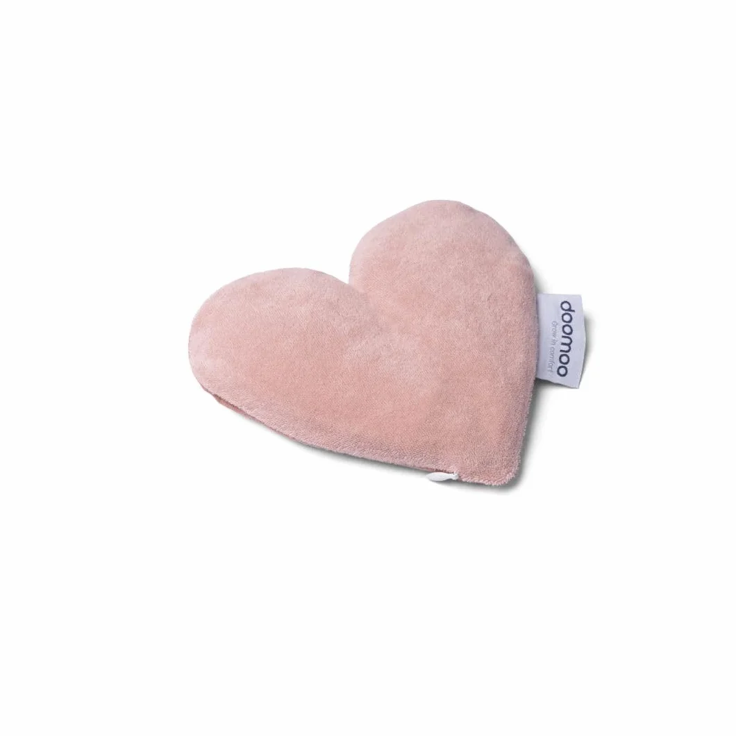 doomoo Snoogy Love Pink Bolsa térmica para bebé Anticólicos Corazón térmico Semillas de colza y lavanda Uso caliente o frío Funda lavable