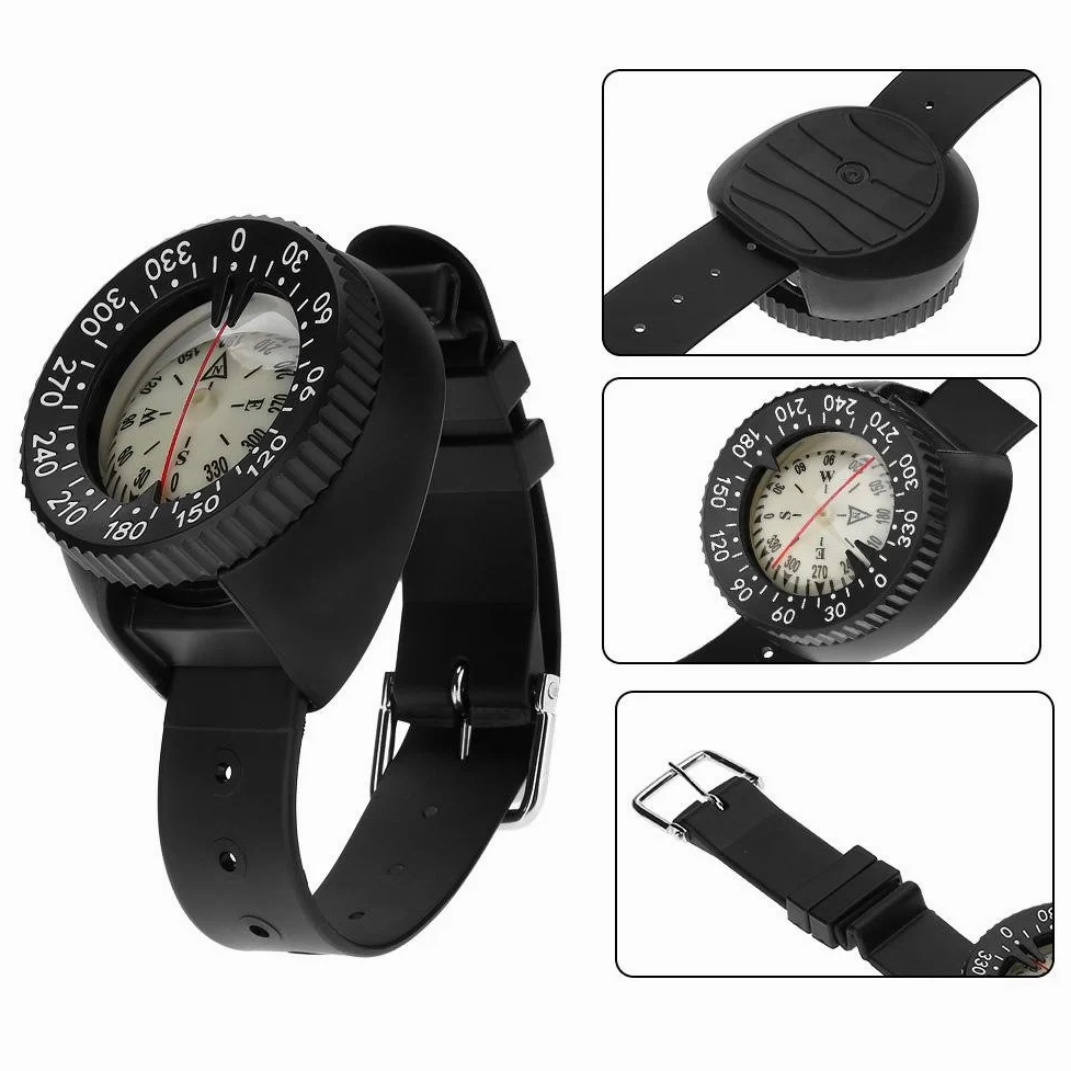 Reloj de Buceo con Brújula, Impermeable 50M, Alta Precisión para Senderismo, Ciclismo, Camping y Navegación Submarina