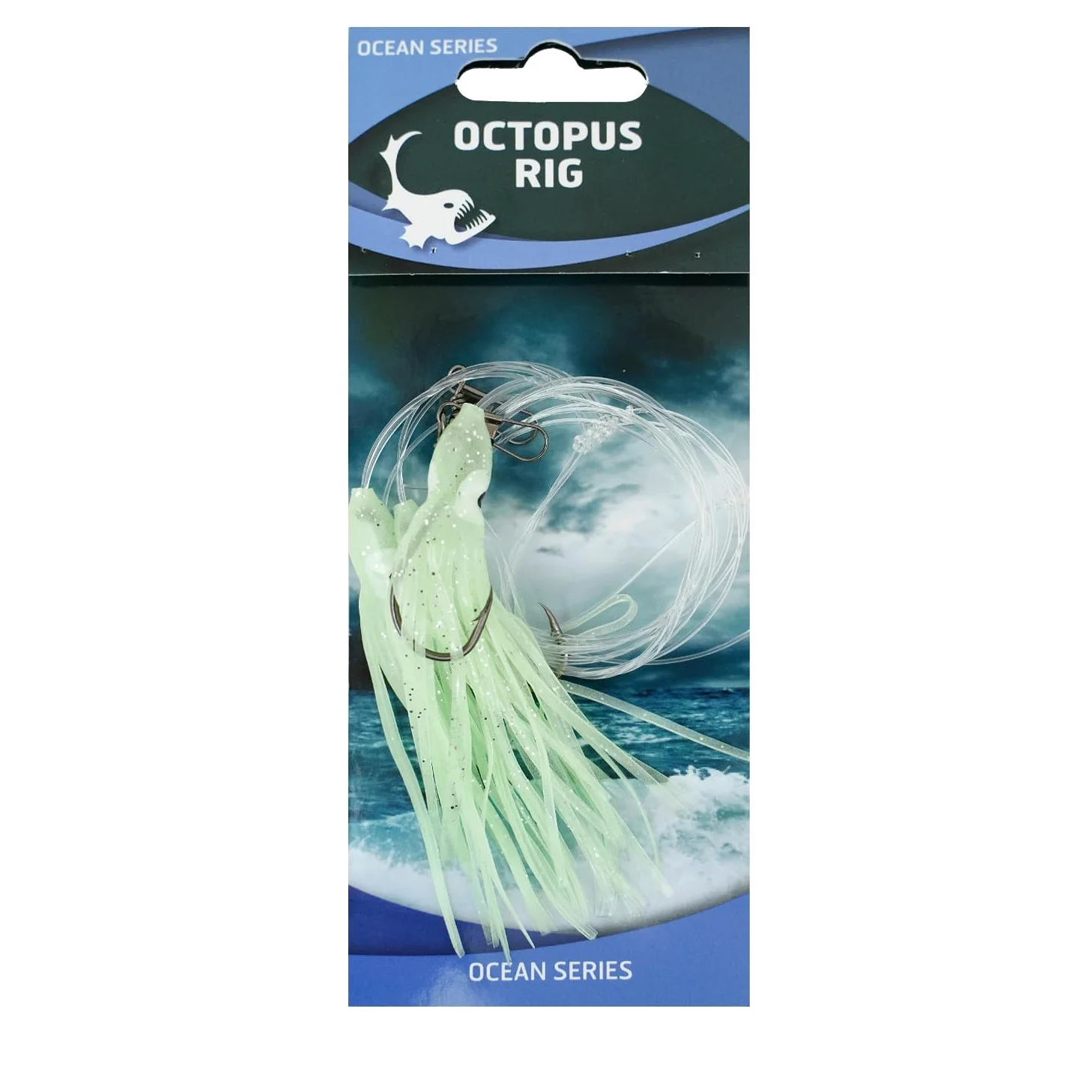 Octopusrigs - 10 unidades - Tamaño del gancho 5 - Visificación de tinta para la pesca efectiva de naufragios de bacalao - Éxito comprobado en todo el mundo - Mejora Tus posibilidades de