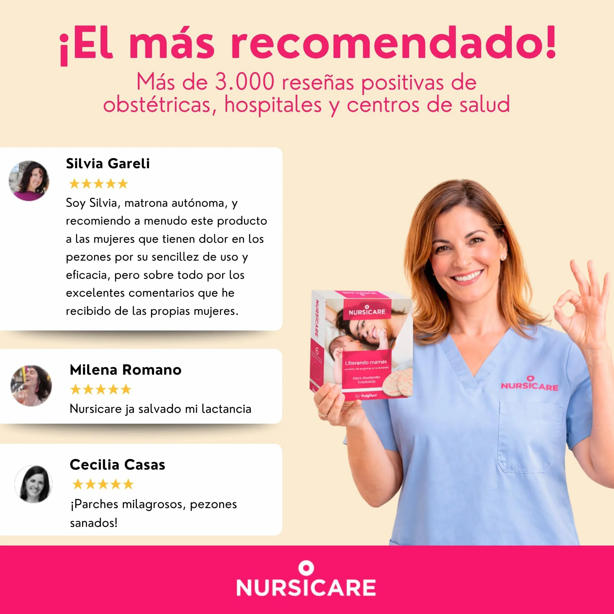 Nursicare Parches para Reducir Dolor en los Pezones Durante la Lactancia 6 Unid.