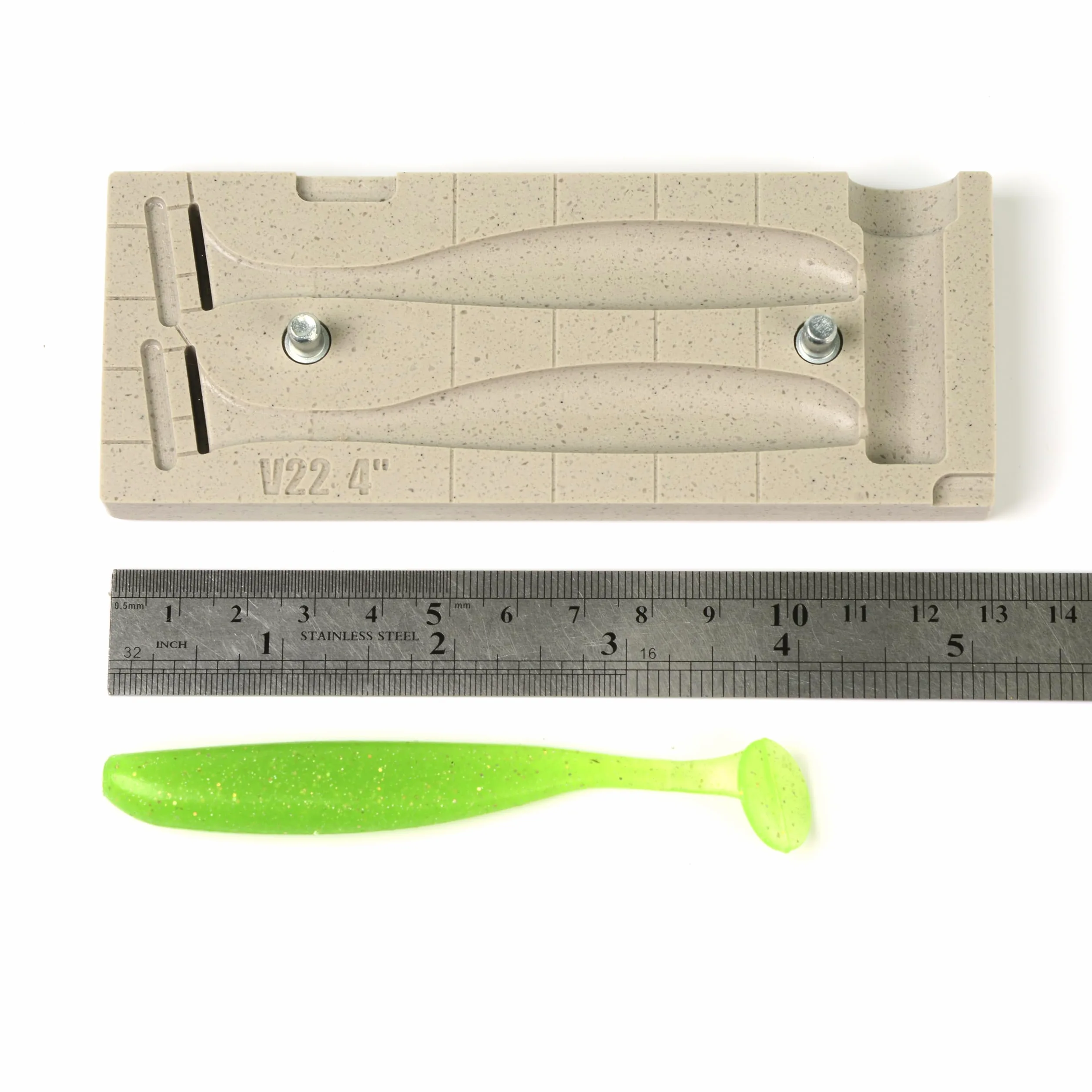 FatFish Cebo de Aluminio Molde bebé D Bomba Suave señuelo de plástico Making Inyección Moho do-it señuelos de Pesca, 3,65 "