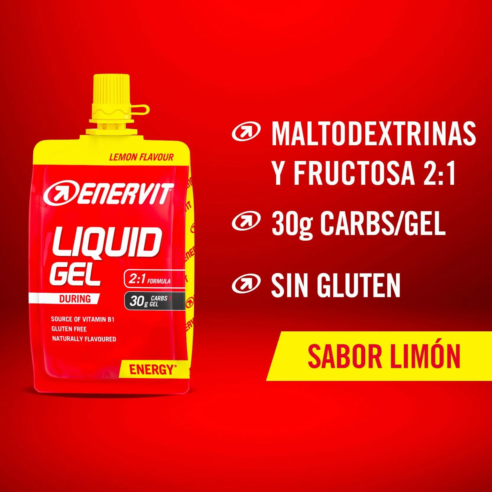 Enervit Liquid Gel Limón 30g Carbohidratos 18x60ml Deportes Resistencia
