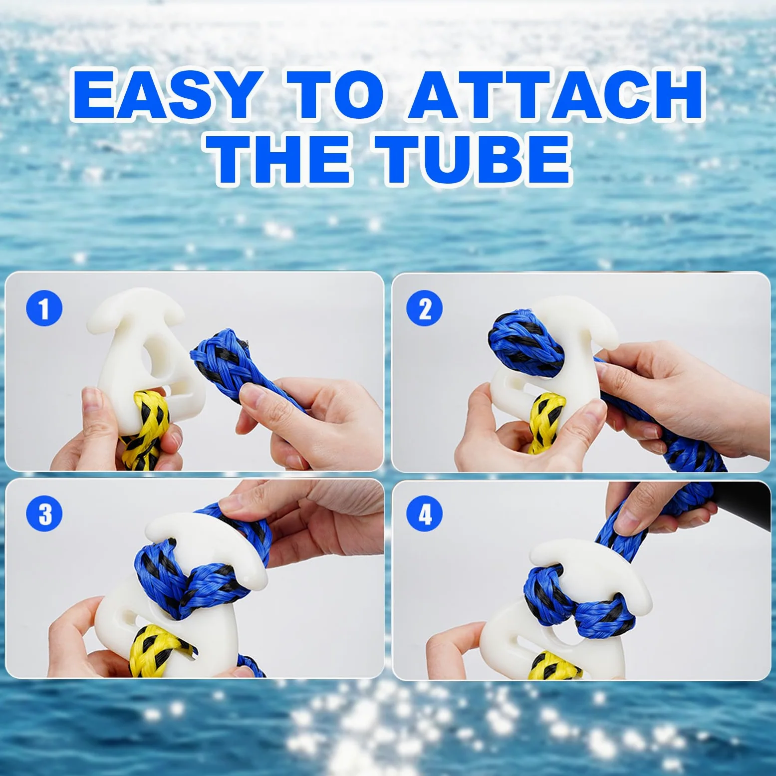 Cuerda de remolque para tubos, correa de extracción de esquí acuático, cuerda flotante con mango de espuma para lanzar en barco, pesca, rescate o deportes acuáticos, uso en el río lago o el muelle
