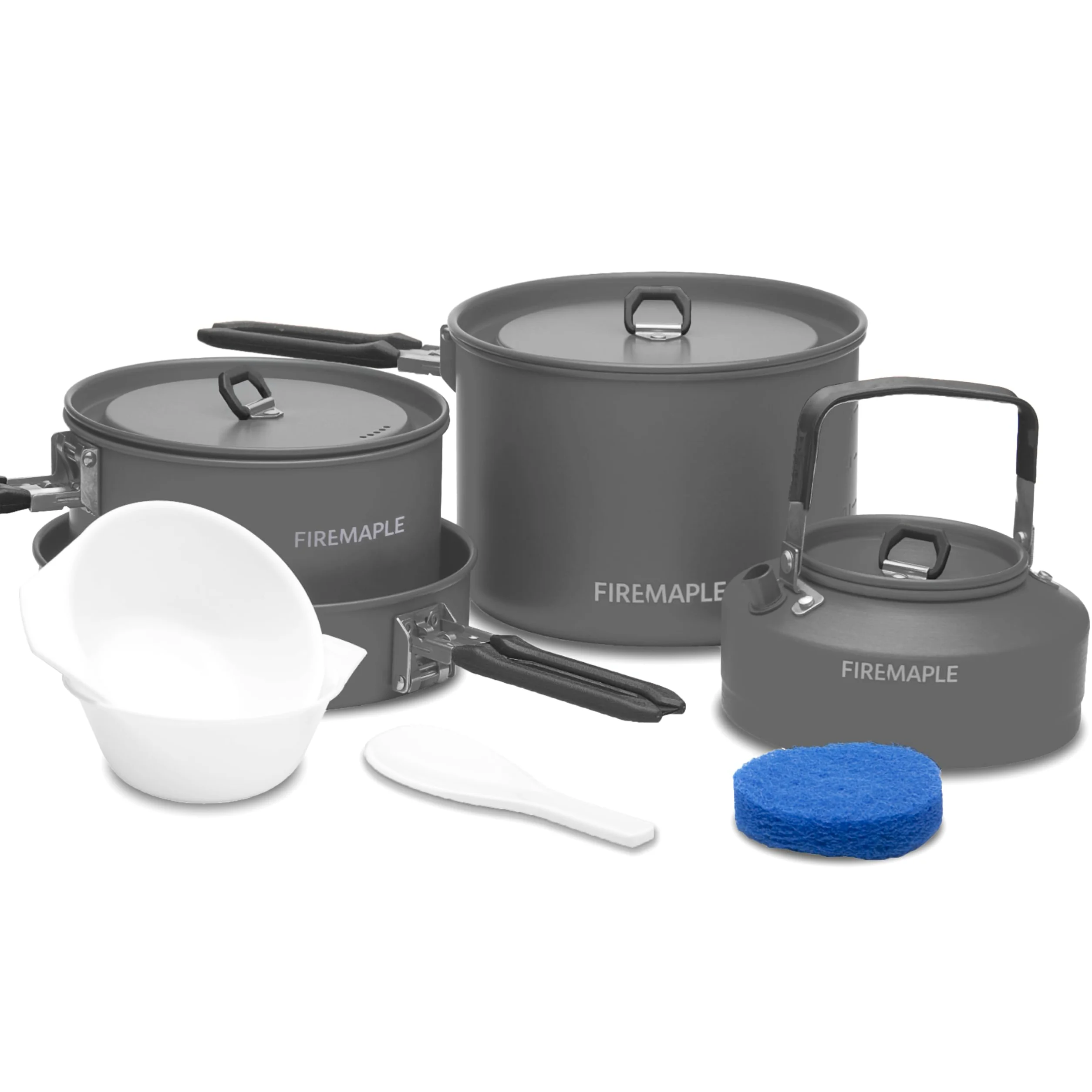 Fire MAPLE - Juego de utensilios de cocina de aluminio para camping, para freír, hervir y calentar, olla de camping y sartén de camping, juego de cocina y utensilios de cocina para exteriores, para