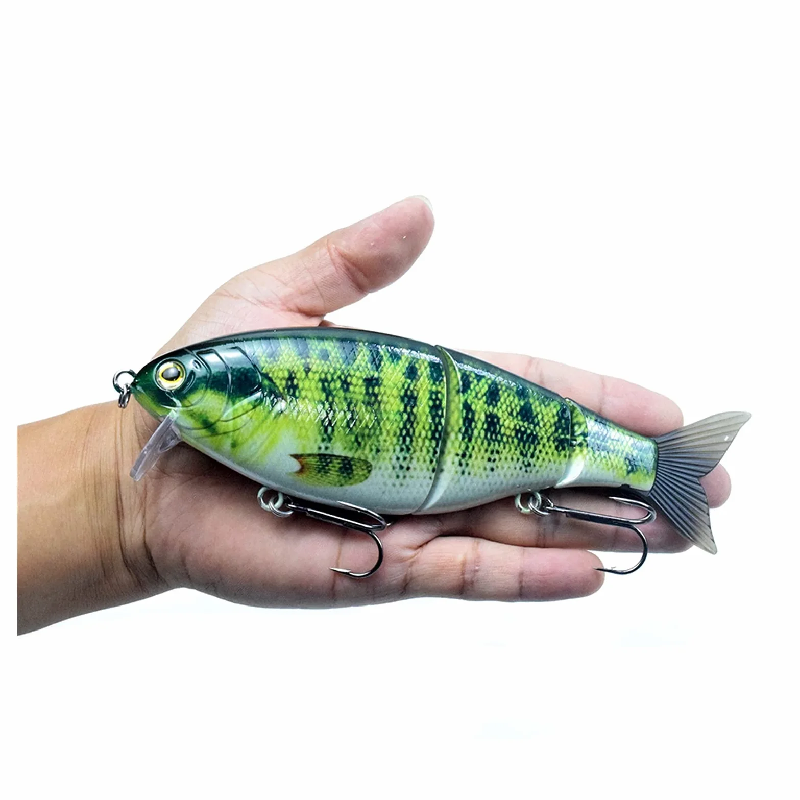 Señuelos de Pesca Señuelos de Pesca Se Mantiene el Cebo Fuerza de Pesca 3 Secciones Soft Tail Flotante Wobble Retó Switebait Pesca Tackle Shad Lure 7in Cebos Artificiales (Color : 3)