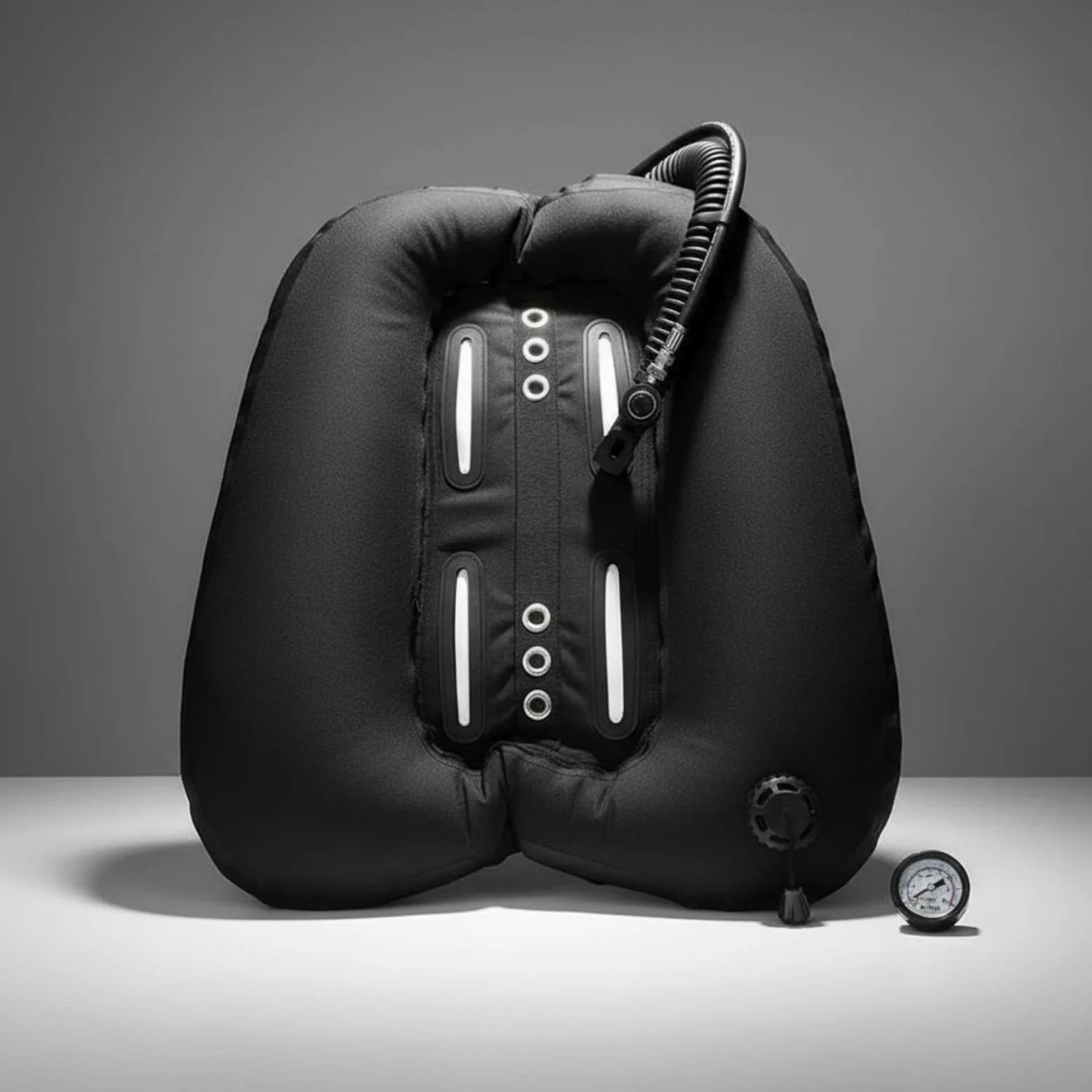 Dispositivo de Flotabilidad de Buceo Dorsal Vejiga de para Tanque Único Soporte de 45 de Empuje Nylon 1050D con Vejiga 420D Inflador EPDM Apto para