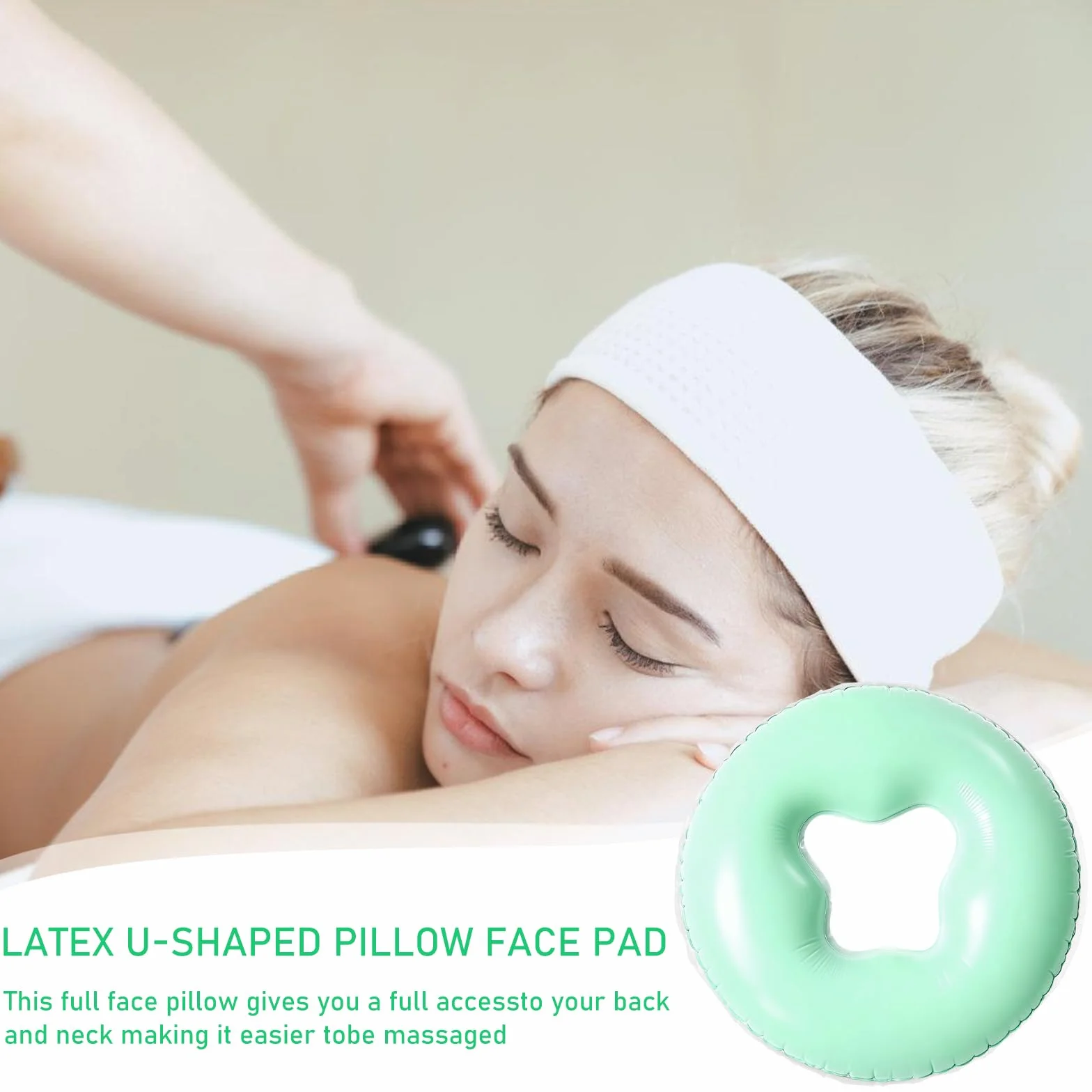 Cojín de silicona facial para spa y masaje
