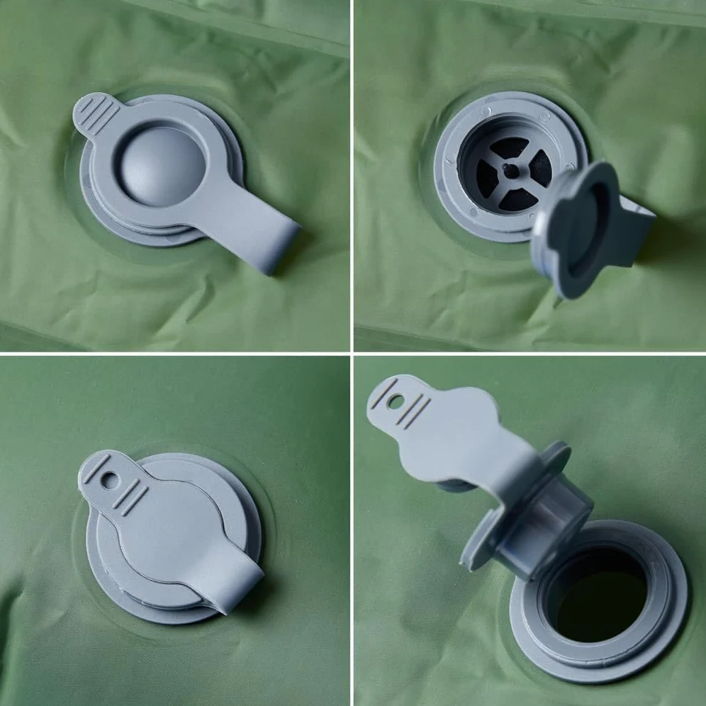 Colchoneta autoinflable con cojín azul marino, nailon 40D con revestimiento de TPU, 10 x 10, con bomba de pie, portátil, para camping, senderismo, tienda de campaña y vivac