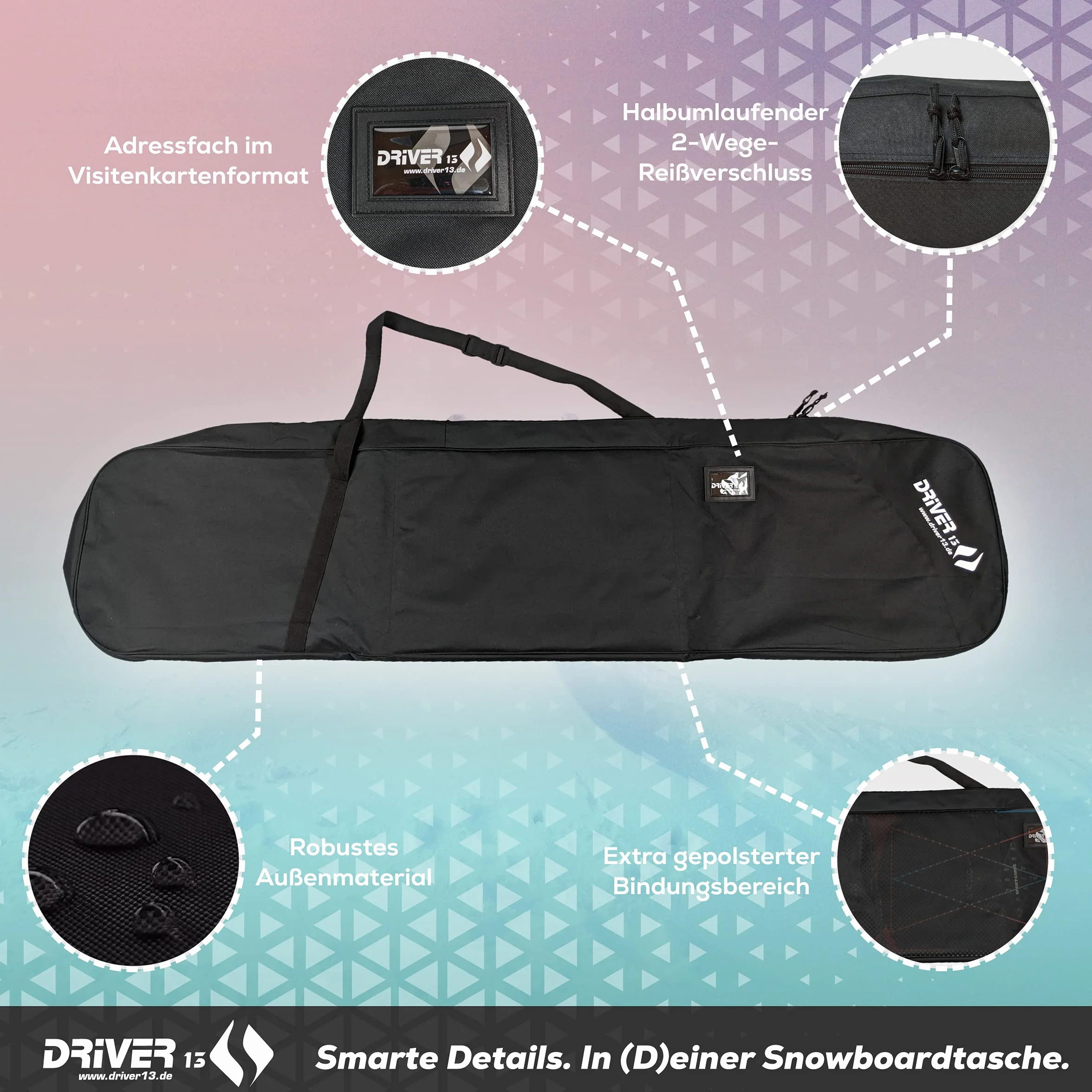 Driver13 Bolsa para snowboard negra