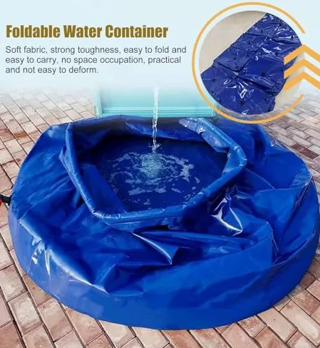 Esta bolsa de almacenamiento de agua de emergencia – Bolsa de transferencia de gran capacidad con grifo, recogida de agua de lluvia plegable para uso en exteriores
